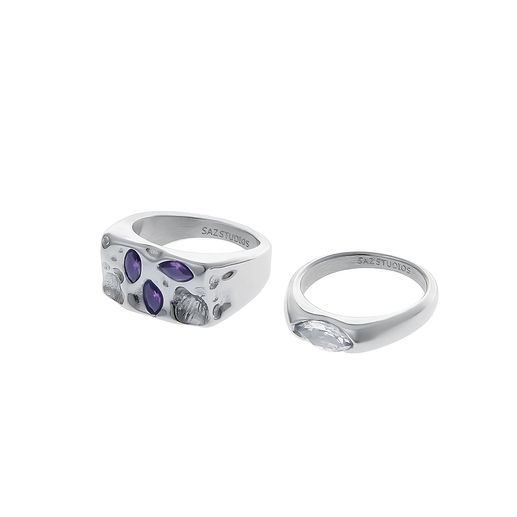 Jewelry Vintage Jewelry Rings Open Size Chrome Ring (Size 7-13) Size ONE SIZE - 5 Thumbnail