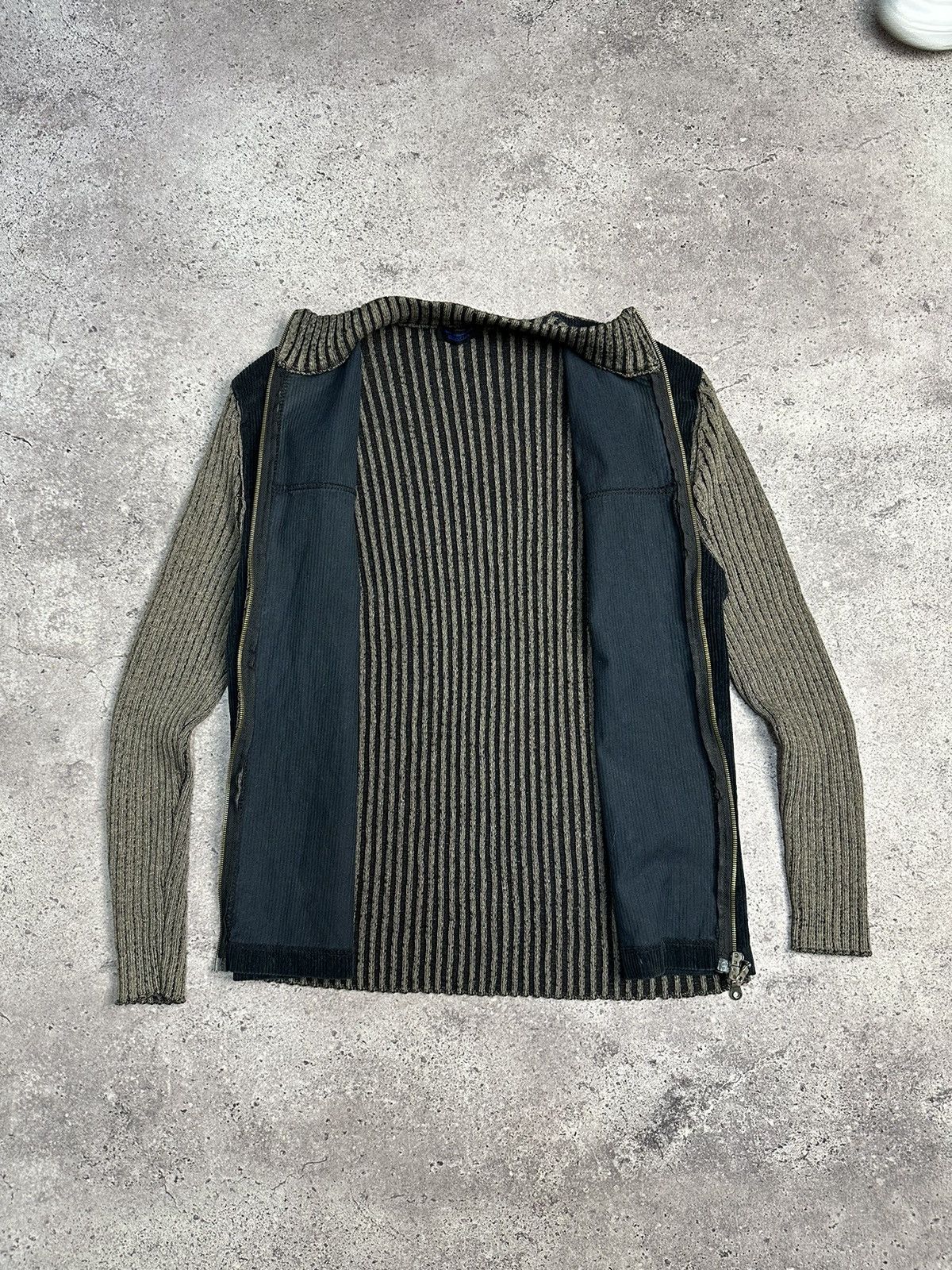 Japanese Brand × Vintage Vintage Avant Garde Ribbed Knitted Sweater Full Zip Striped Size US L / EU 52-54 / 3 - 7 Thumbnail