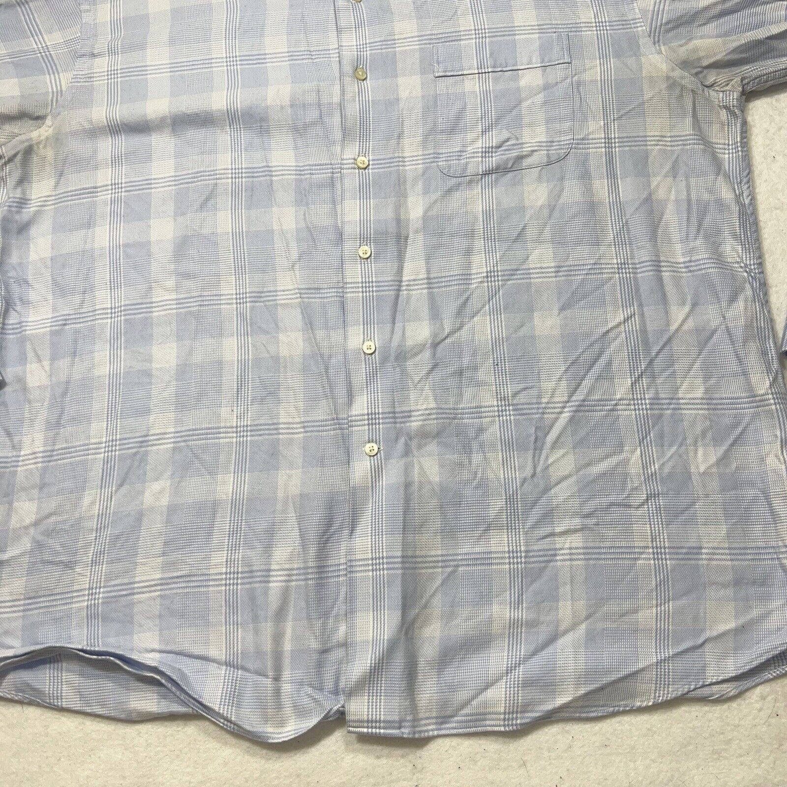 Tommy Bahama Tommy Bahama Blue & White Plaid Striped Button Down Shirt Size US XL / EU 56 / 4 - 6 Thumbnail