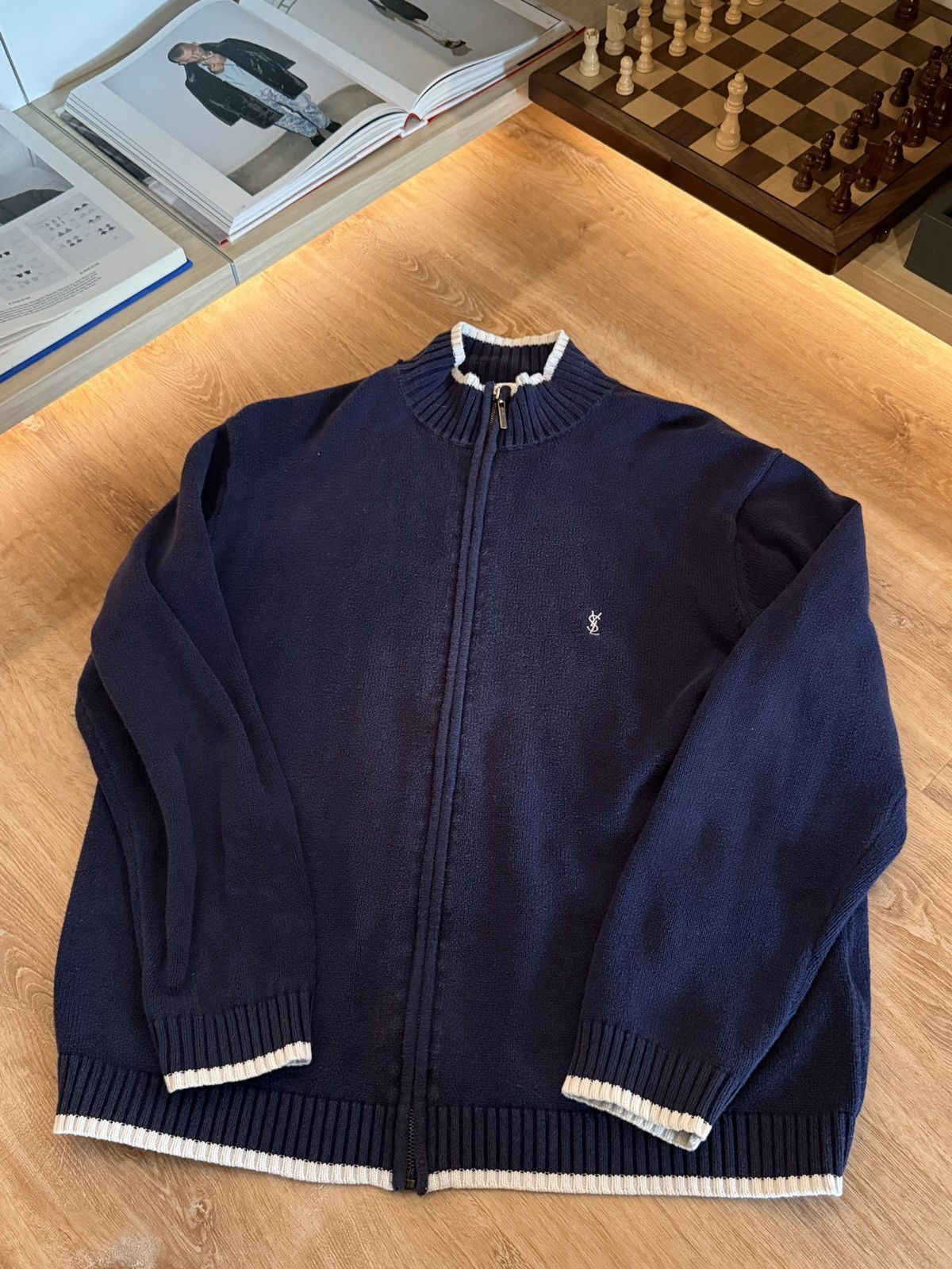 ジャケット・アウター Vintage Yves Saint Laurent knit jacket Vintage Yves Saint Laurent Zip | Grailed