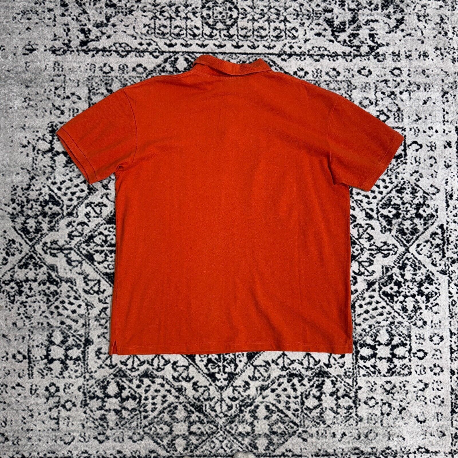 Ralph Lauren × Vintage Vintage Ralph Lauren Unisex Orange Cotton Polo Shirt Size XL Size US XL / EU 56 / 4 - 9 Thumbnail