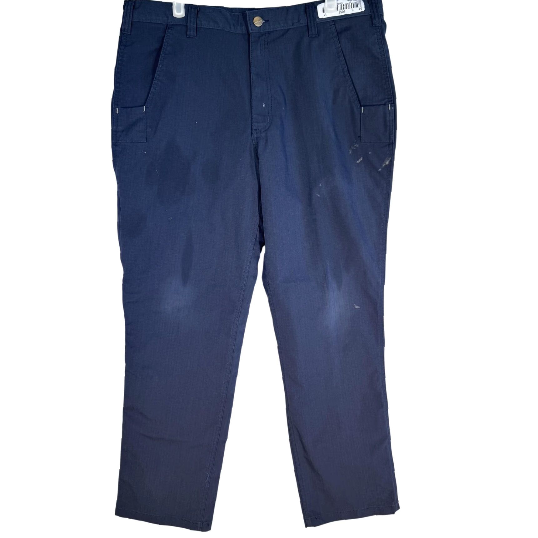 Carhartt Carhartt Pants Mens 34x29 Navy Ripstop Relaxed Fit Workwear Utility Zip Button Mens Carhartt Pants 34 Navy Ripstop Relaxed Workwear Casual Size US 34 / EU 50 - 2 Thumbnail