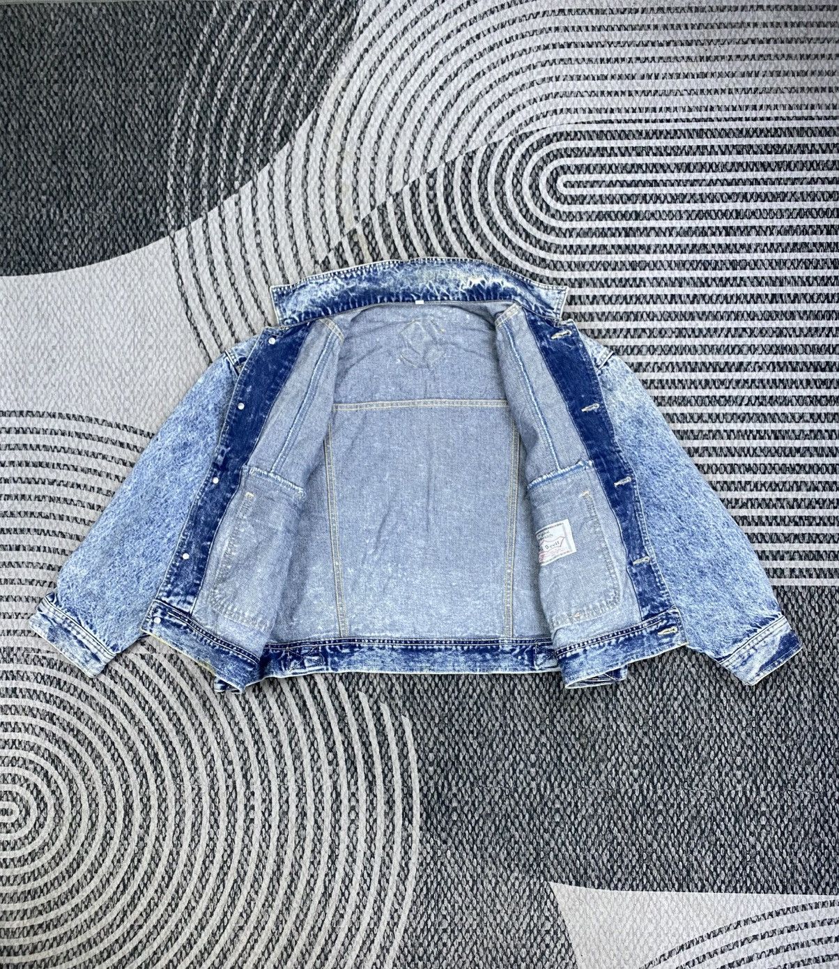 Japanese Brand Vintage Bell Scott Blue Washed Baggy Trucker Denim Jacket Size M / US 6-8 / IT 42-44 - 5 Thumbnail