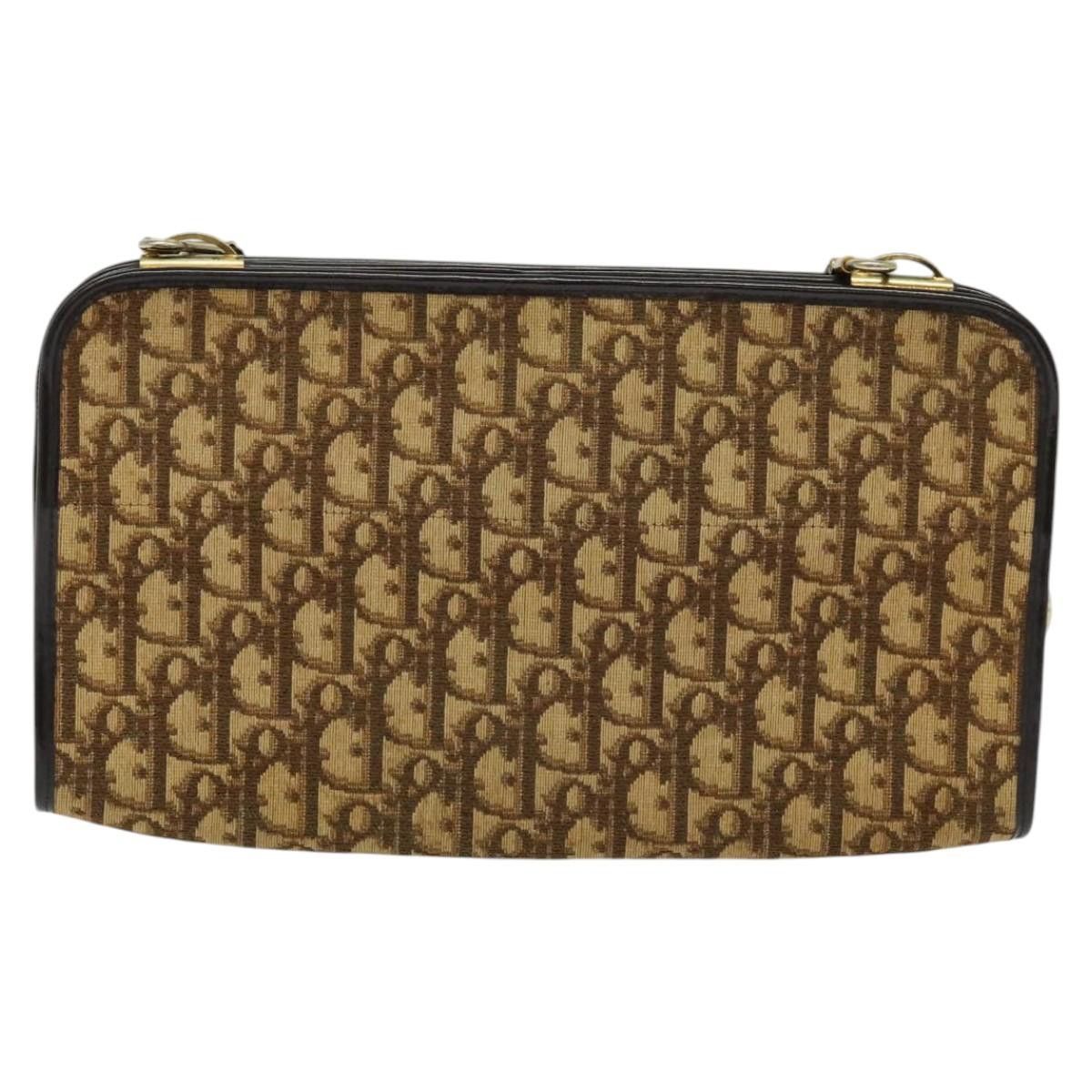 Dior DIOR Trotter Canvas Shoulder Bag Brown Gold Size ONE SIZE - 3 Thumbnail