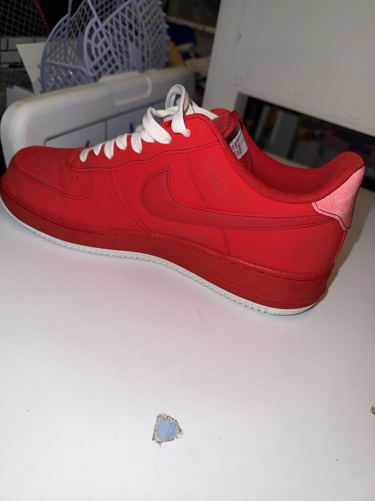 Nike Air Force 1 - red/white Size US 9 / EU 42 - 14 Thumbnail