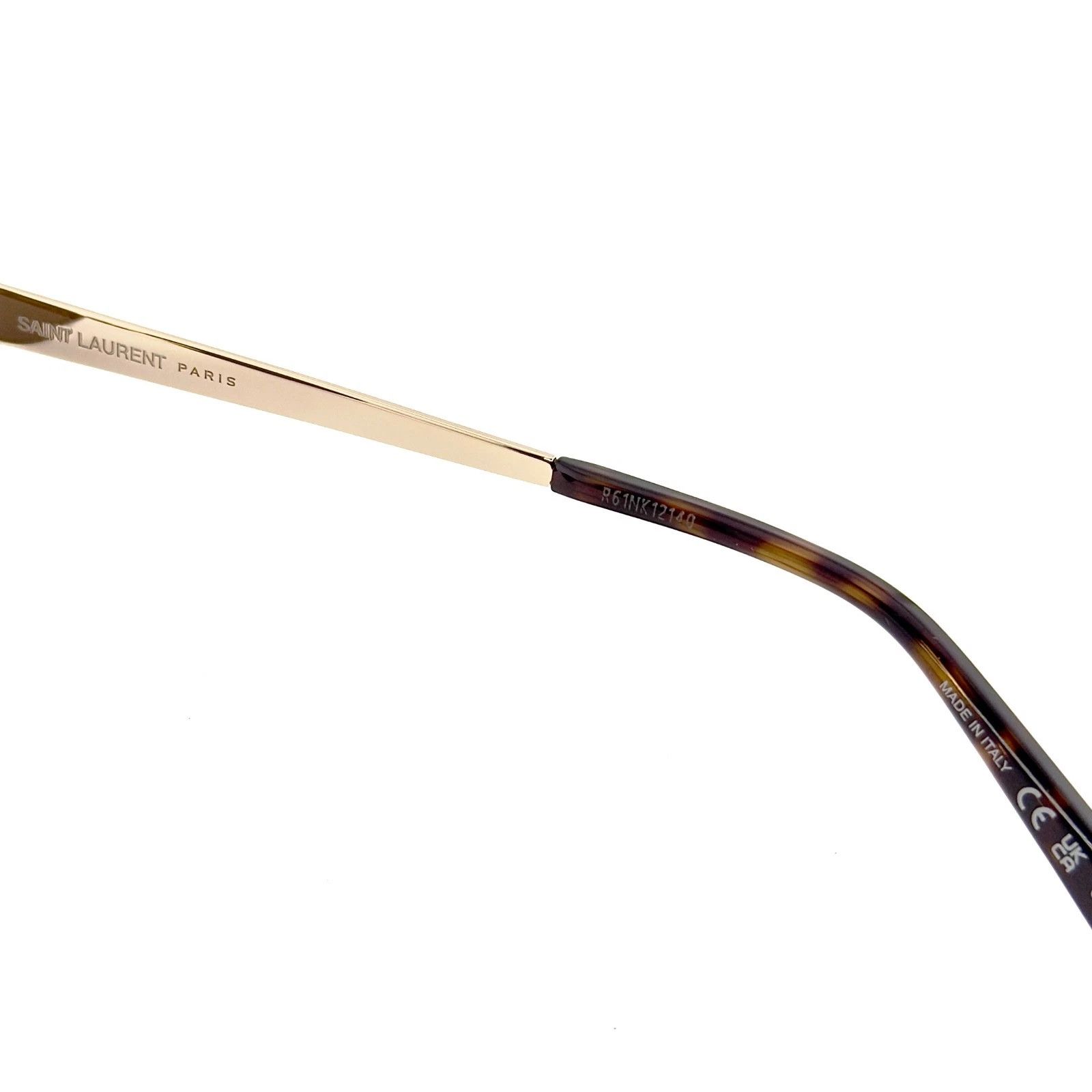 Saint Laurent Paris SAINT LAURENT SL 692 SL692 Gold Brown Narrow Slim Oval 004 Size ONE SIZE - 7 Thumbnail