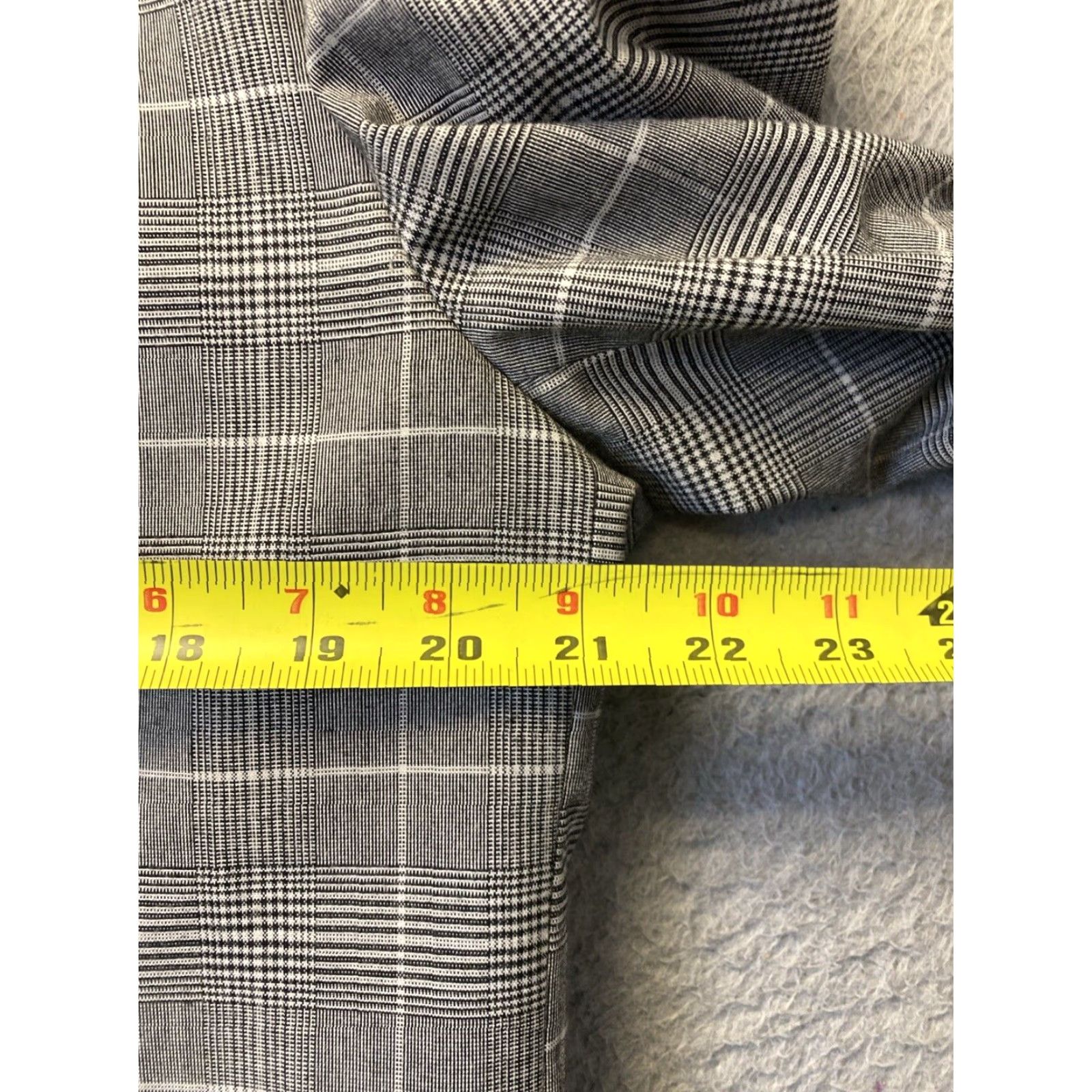 H&M VINTAGE H&M Grey Plaid Blazer Sports Coat Men's Skinny Fit 44 Regular Size 44R - 4 Thumbnail