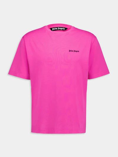 Palm Angels o1gr1nt0425 Embroidered Logo Slim T-Shirt in Fuchsia Size US M / EU 48-50 / 2 - 1 Thumbnail