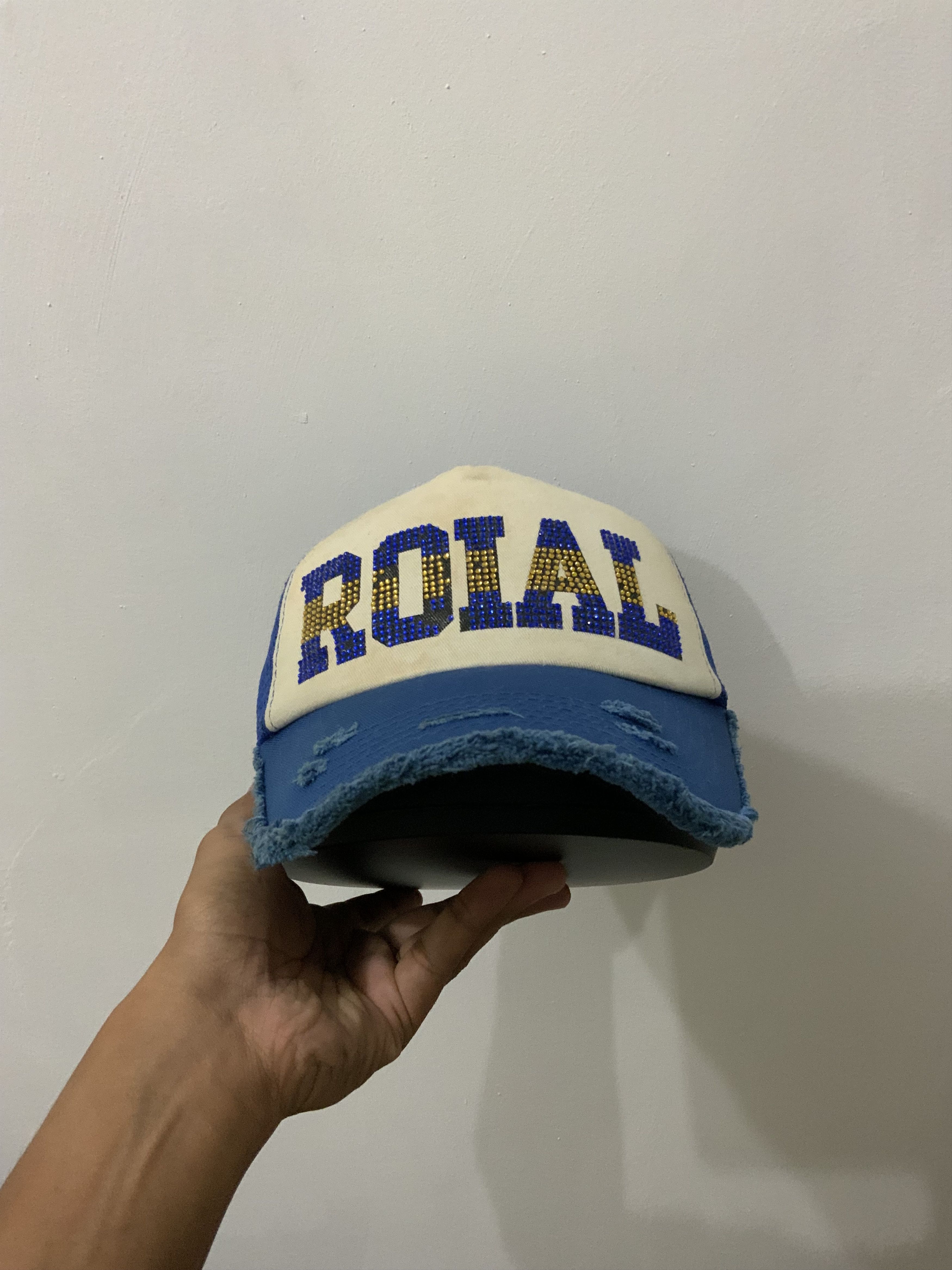 Hat Club Roial Diamond Distressed Trucker Hat Size ONE SIZE - 9 Thumbnail