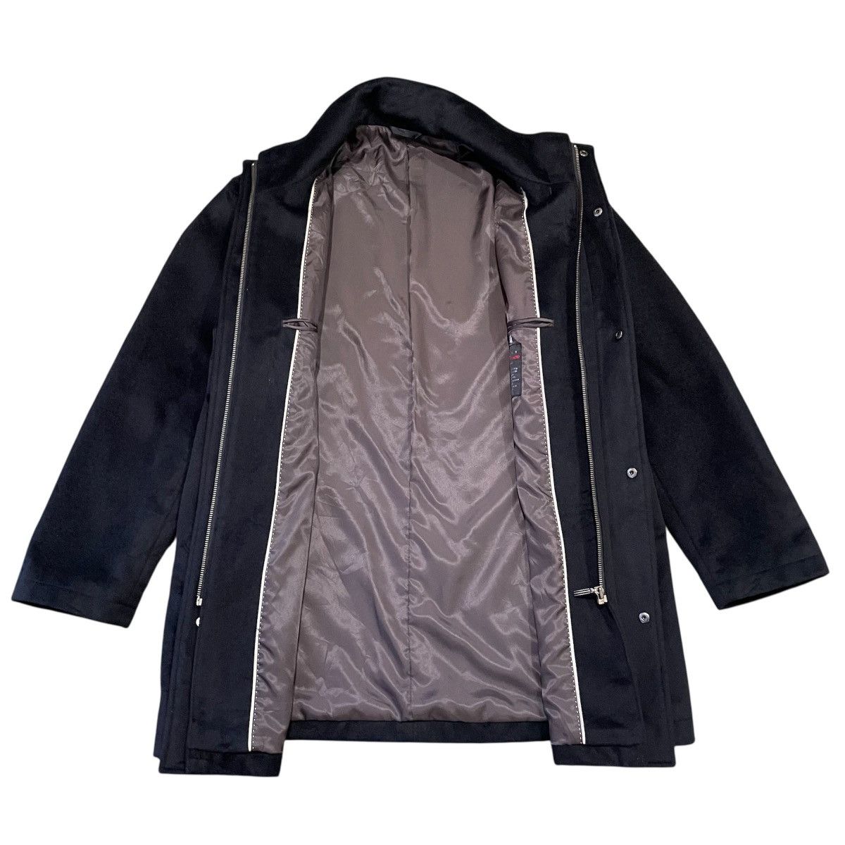 Kansai Yamamoto SISSY by Kansai Yamamoto Minimalist Black Wool Car Coat Size US L / EU 52-54 / 3 - 3 Thumbnail