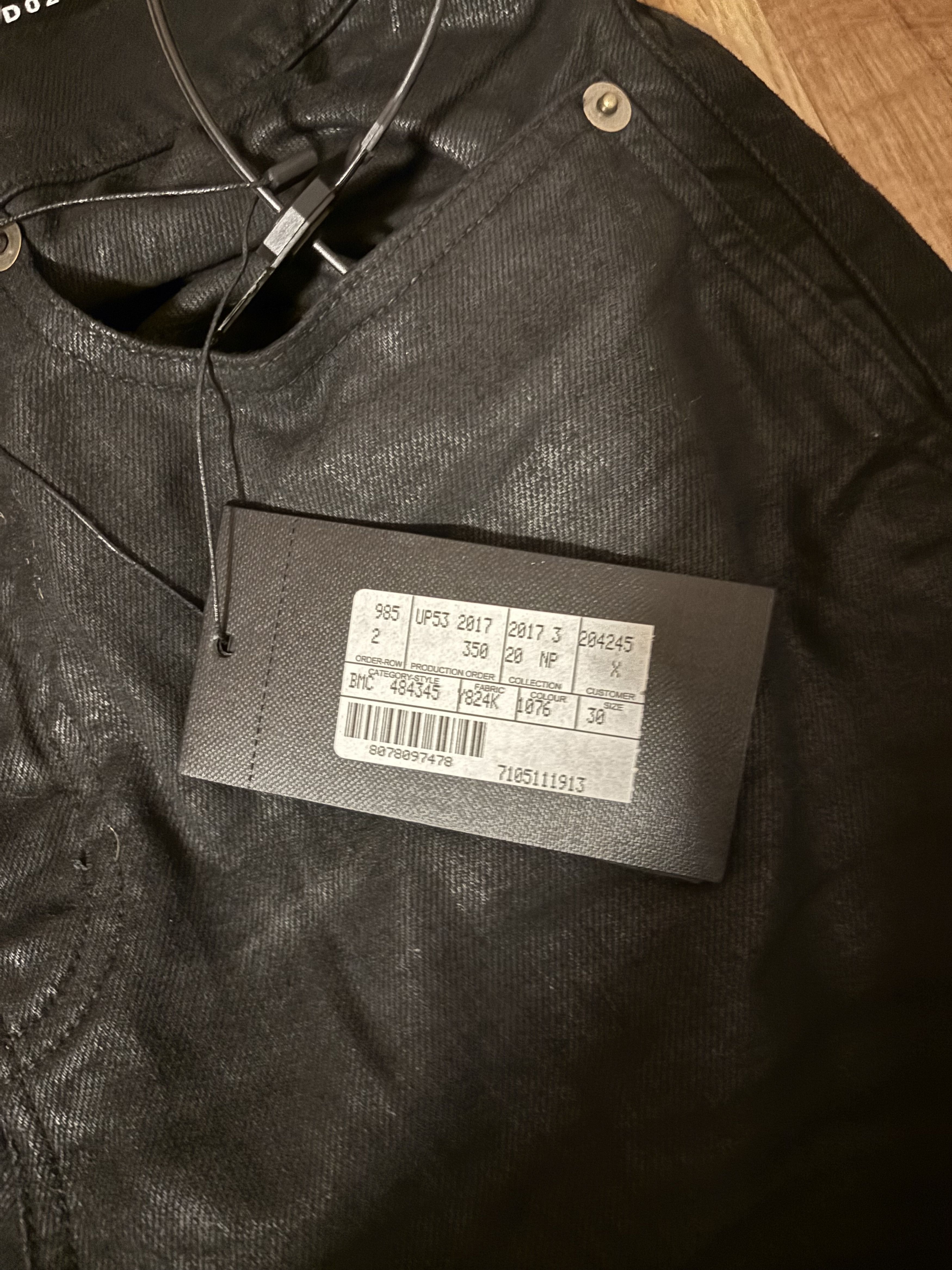 Saint Laurent Paris SLP Waxed Black Jeans Hedi Era Size US 30 / EU 46 - 4 Thumbnail