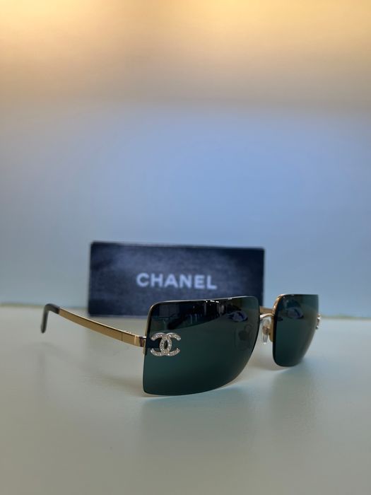 Chanel Chanel 4092-B Crystal CC Metal Frame Sunglasses