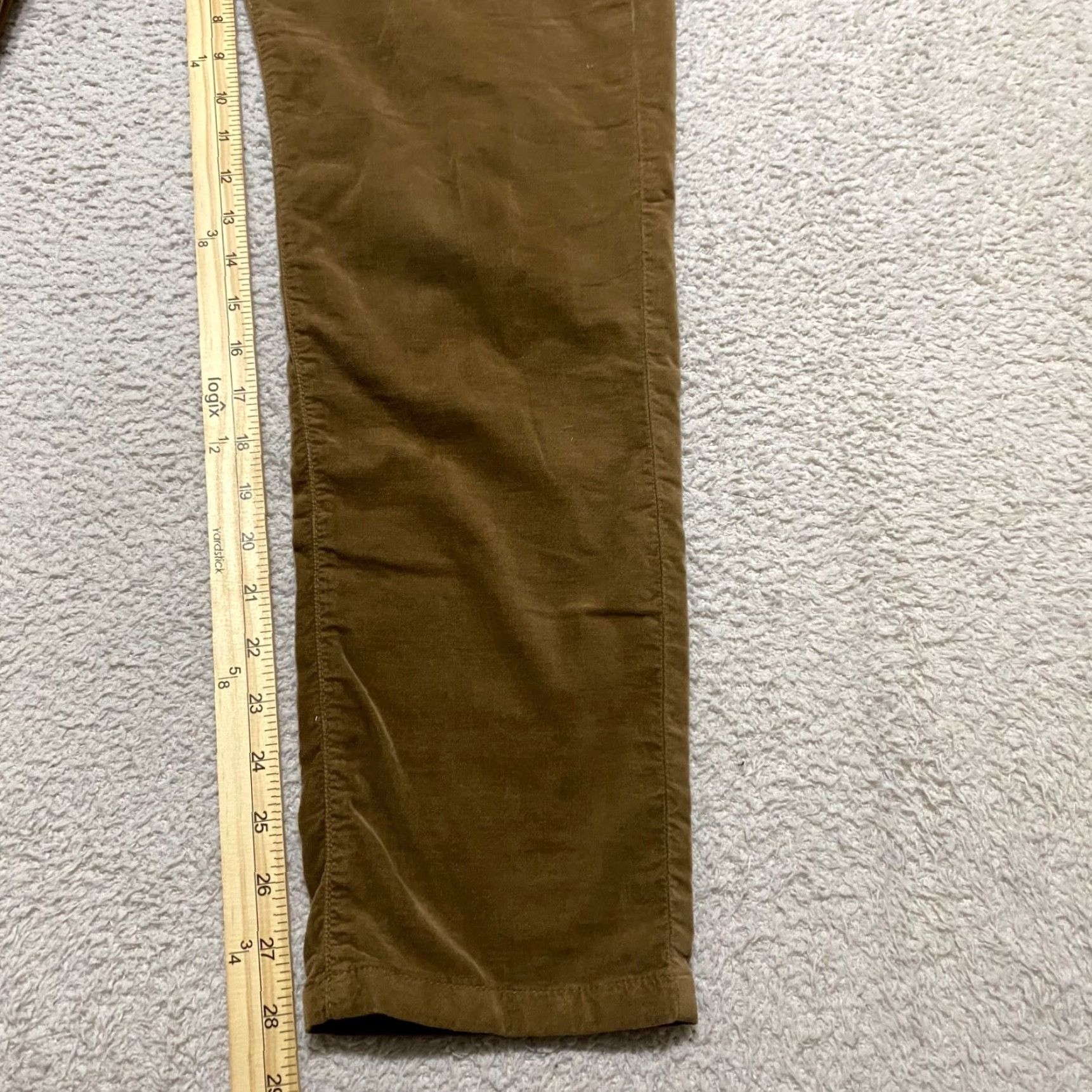J.McLaughlin J McLaughlin Pants Womens sz 14 Brown Straight Leg Velvet Velour Ankle Size 36" / US 14 / IT 50 - 3 Thumbnail