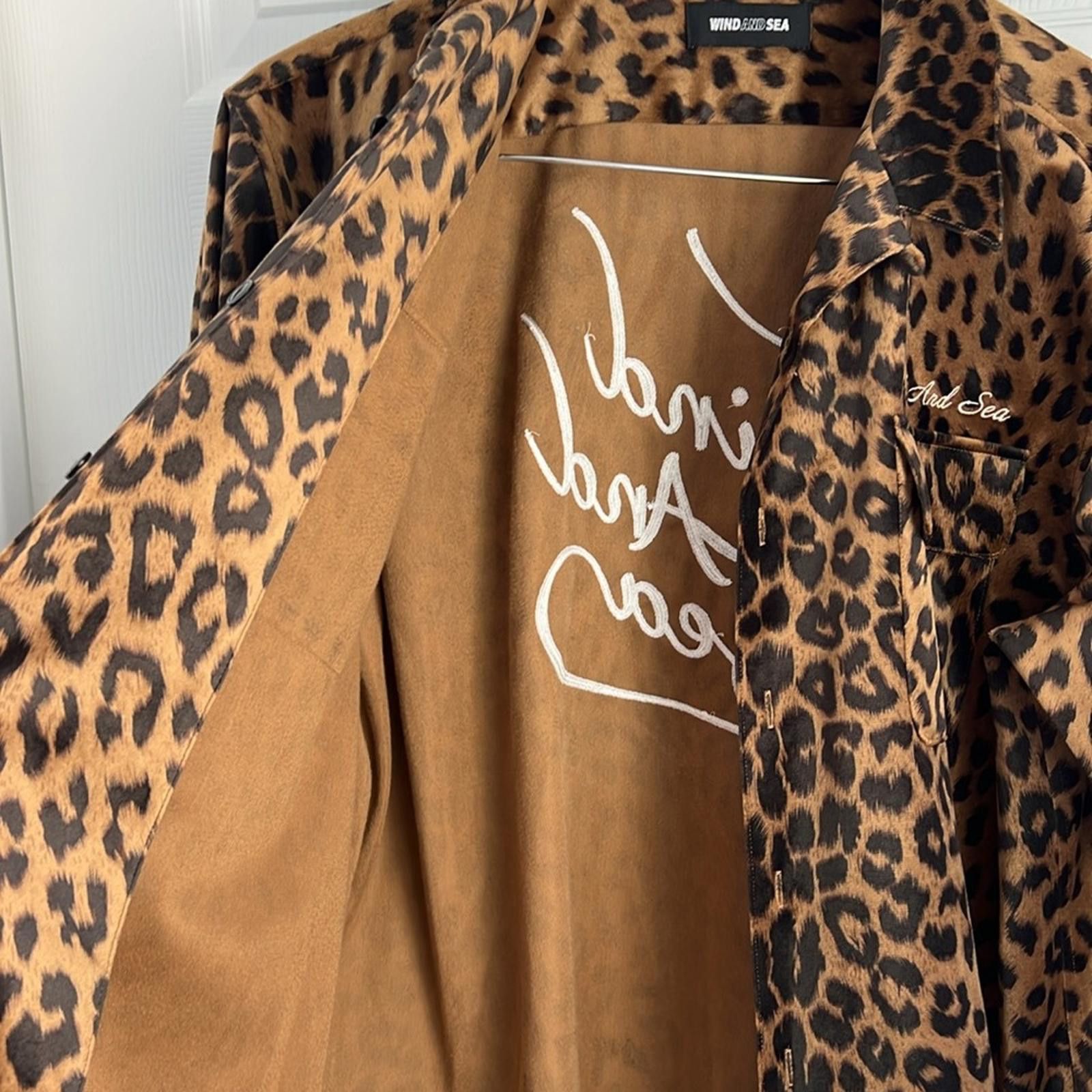 Other WIND AND SEA Leopard Open Collar Button Camp Shirt Men Large Size US L / EU 52-54 / 3 - 7 Thumbnail
