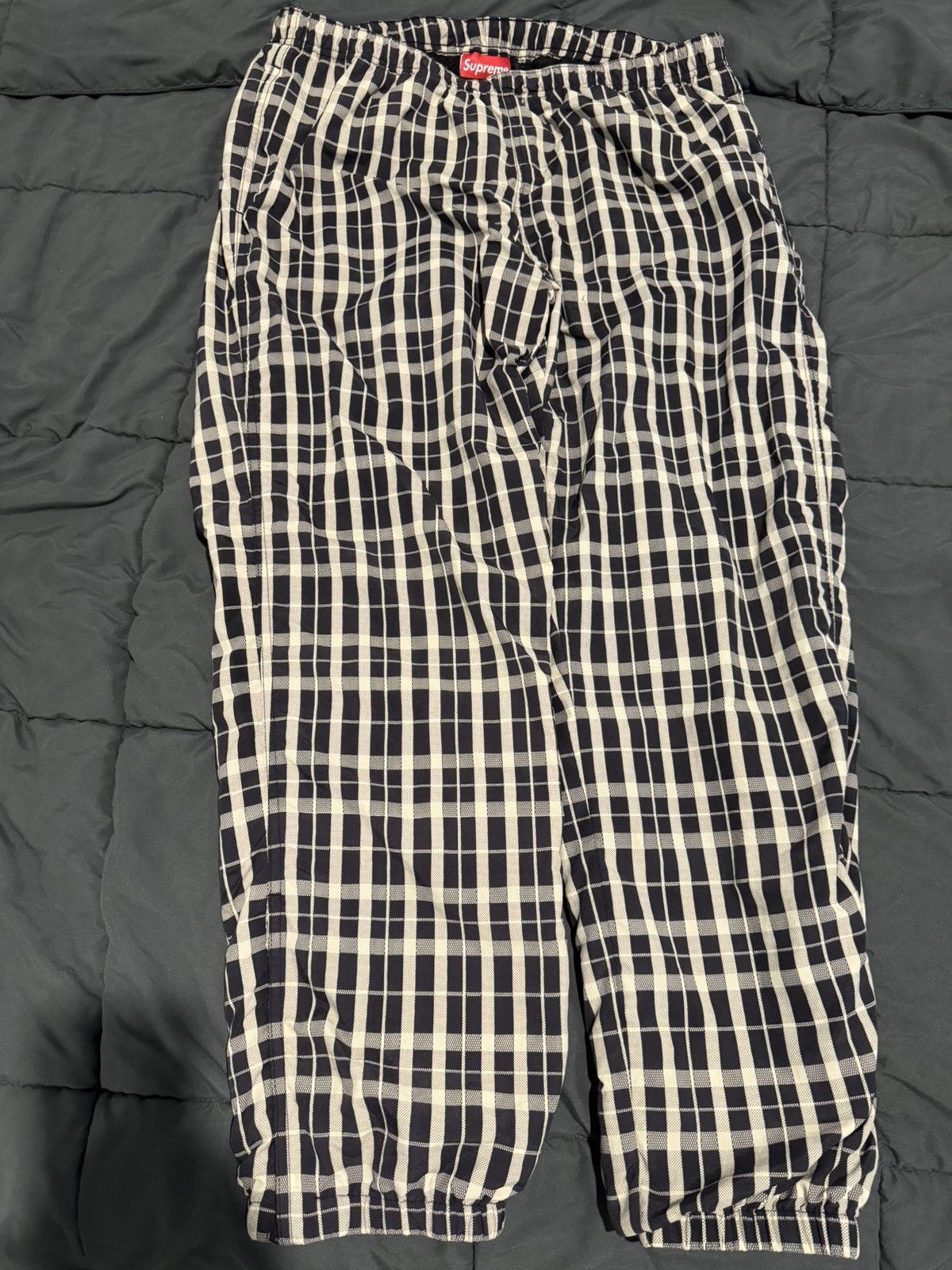 Supreme Supreme Plaid Joggers Sz L | Grailed