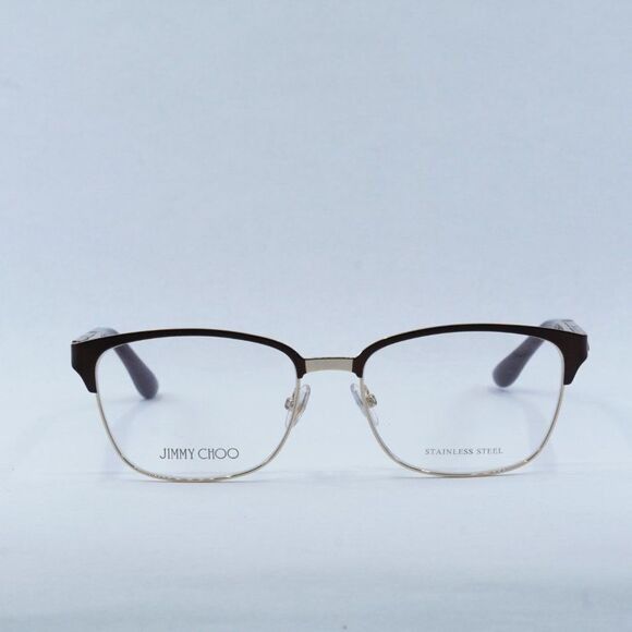 Jimmy Choo Jimmy Choo JC192 04IN 00 Eyeglasses Brown/Gold 54mm Frame Size ONE SIZE - 3 Thumbnail