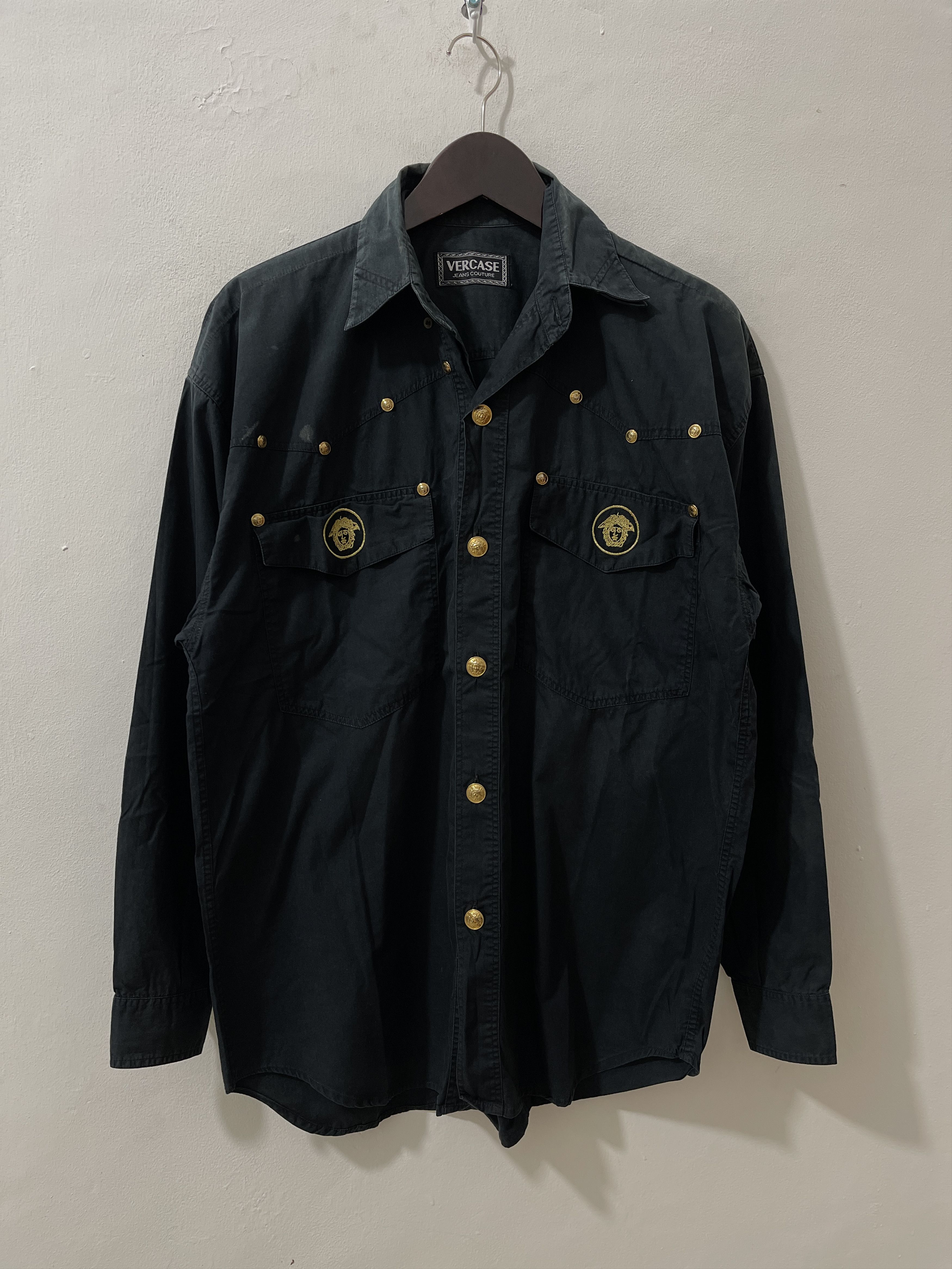 Vintage Versace Jeans Couture Archive Western Button Up Shirts Size US M / EU 48-50 / 2 - 1 Thumbnail