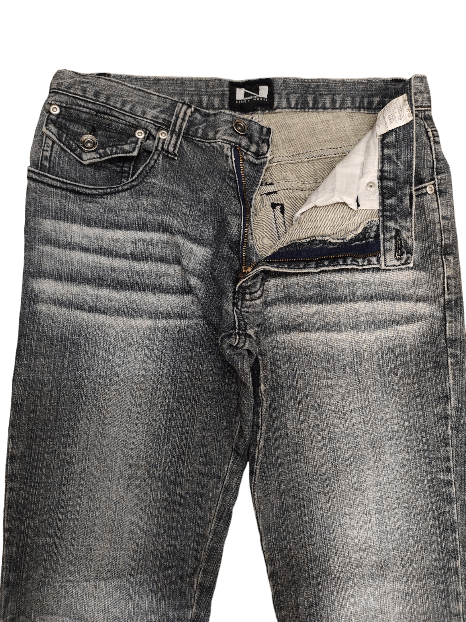 If Six Was Nine Flare Jeans Nylaus Distress Faded Boot Cut Y2k Mudmax Size US 29 - 10 Thumbnail