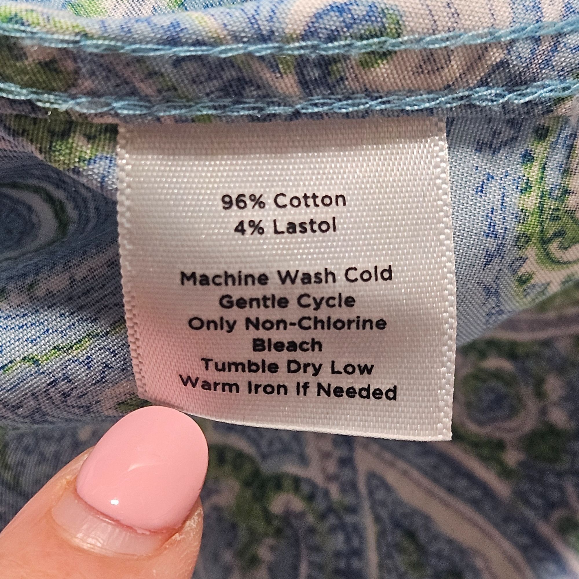 Talbots Talbots Women's Paisley Button Front Shirt Blue/Green 10 Pre Size L / US 10 / IT 46 - 8 Thumbnail