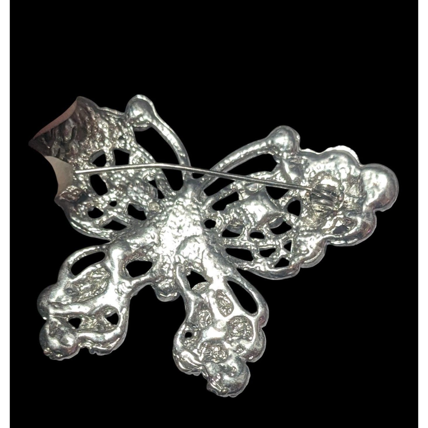 Other Fairycore Pink Gemmed Silver Tone Butterfly Brooch Size ONE SIZE - 3 Thumbnail