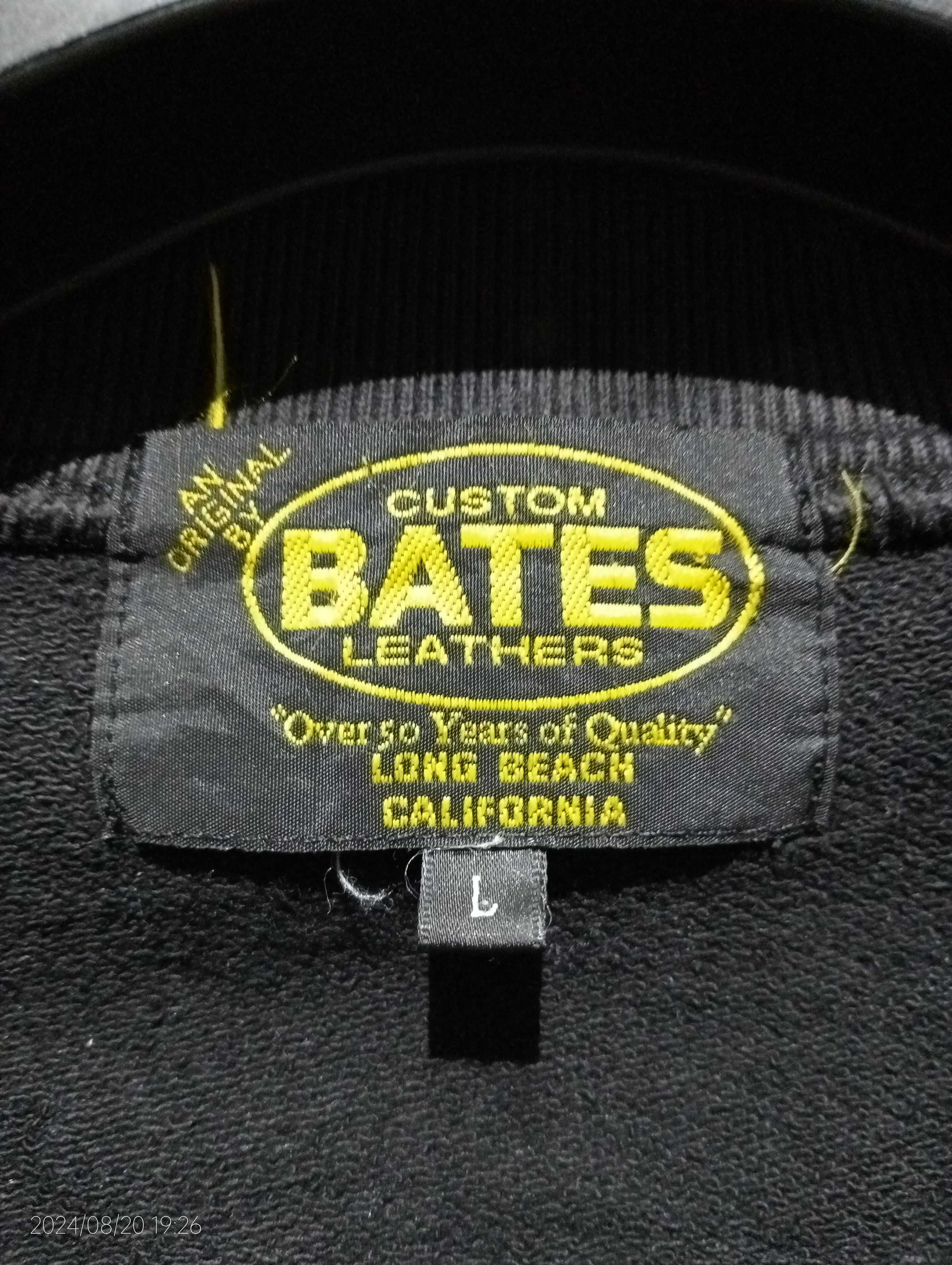 Bates Hats Custom Bates Leather Long Beach California Zipper Jacket Size US L / EU 52-54 / 3 - 5 Thumbnail