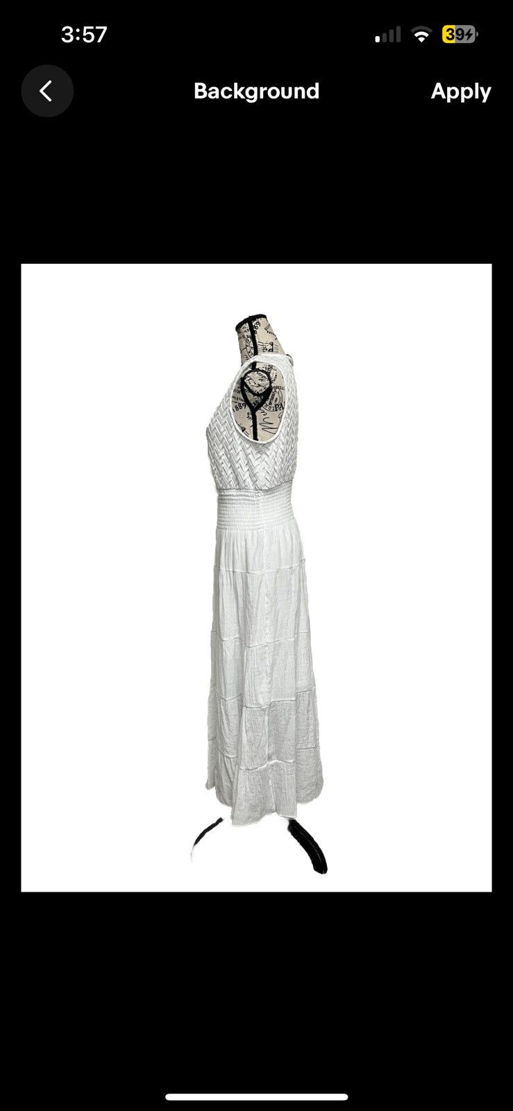 Vintage J. Gee White Boho Crinkle Gauze Eyelet Beach Maxi Dress L Size L / US 10 / IT 46 - 3 Thumbnail