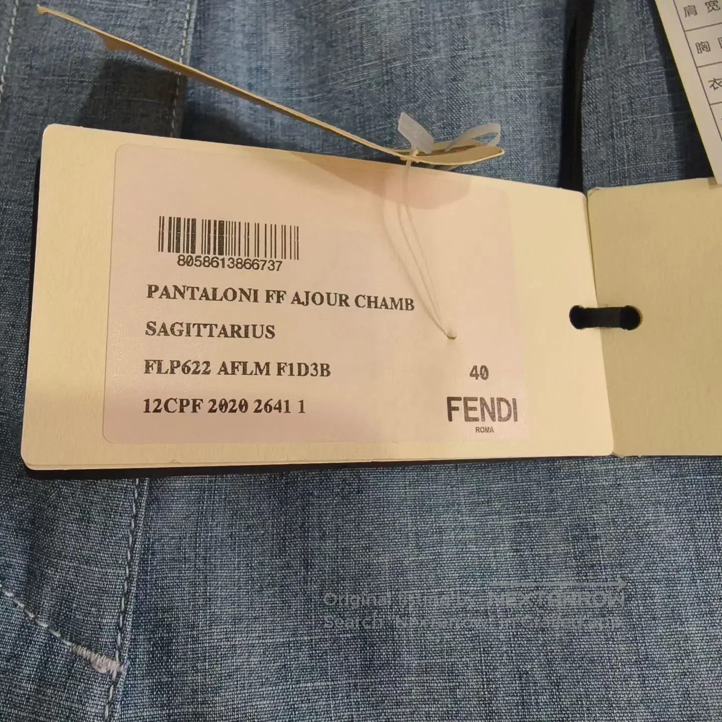 Fendi FENDI Double F Thin Wide. Size 39" - 7 Thumbnail