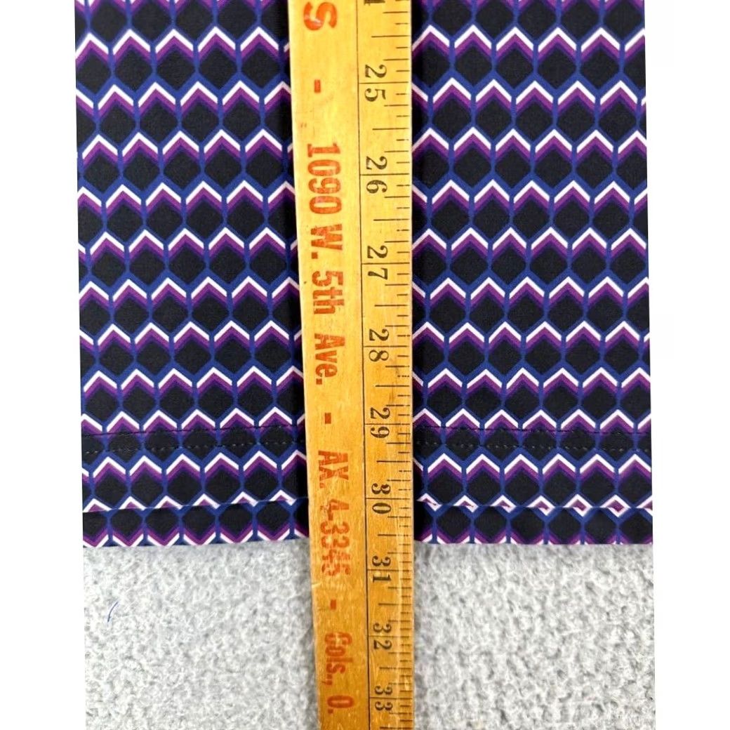 Vintage Hickey Freeman Golf Polo Shirt Adult Large Purple Geometric Rugby Casual Men NEW Size US L / EU 52-54 / 3 - 6 Thumbnail