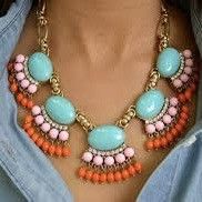 J.Crew J. Crew aqua and coral statement necklace Size ONE SIZE - 6 Thumbnail