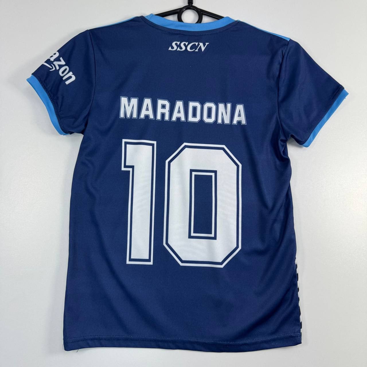 Emporio Armani EA7 Napoli SSC Fingerprint Training Football Shirt Boys 152 Size US XS / EU 42 / 0 - 5 Thumbnail