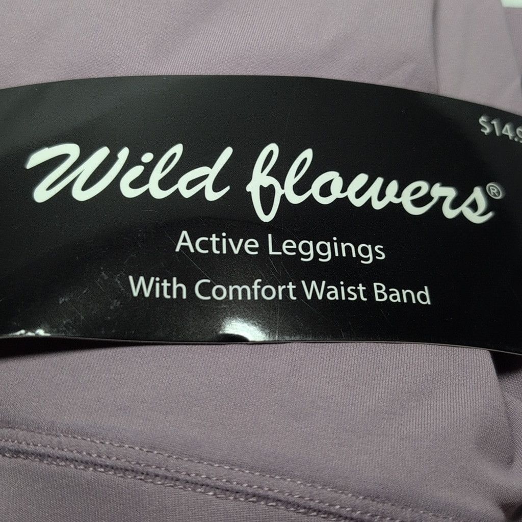 NBDN Nobrandedon Wild Flowers Active Leggings in Lavender Small Size ONE SIZE - 2 Thumbnail