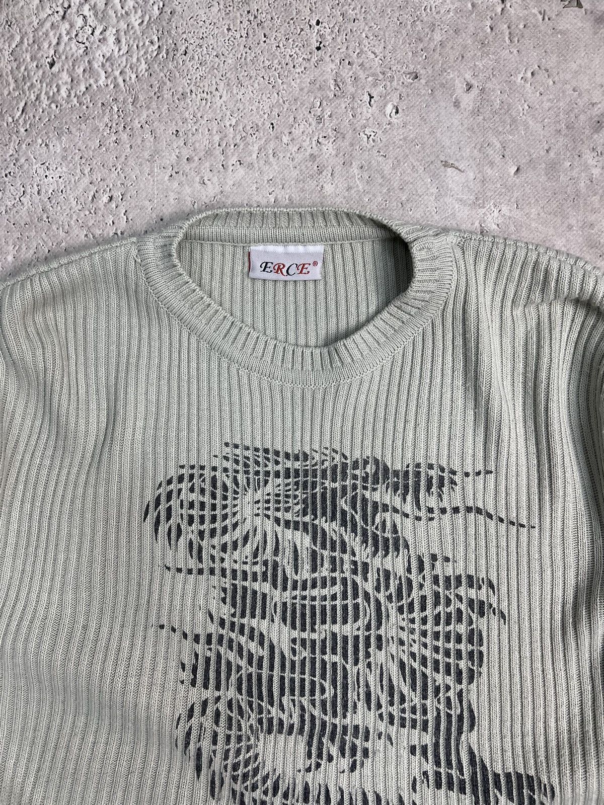 20471120 × Diesel VINTAGE ARCHIVE Y2K STRIPED DISTRESSED DRAGON DIESEL SWEATER Size US M / EU 48-50 / 2 - 5 Thumbnail