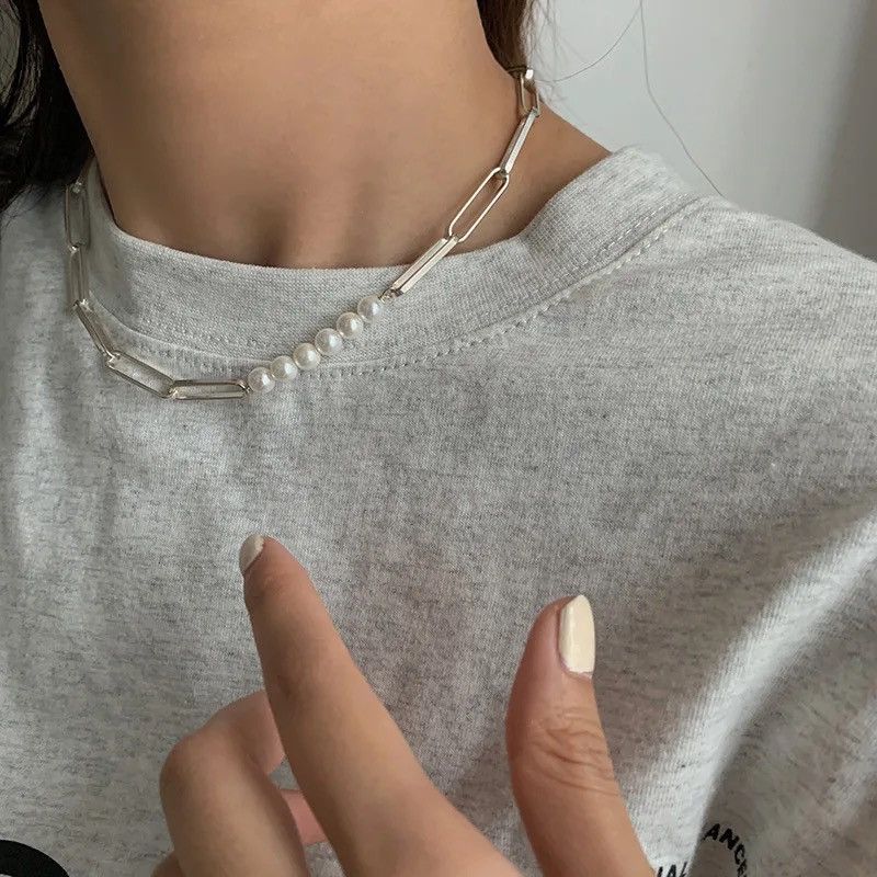 Jewelry Paper Clip Bead Necklace Size ONE SIZE - 4 Thumbnail