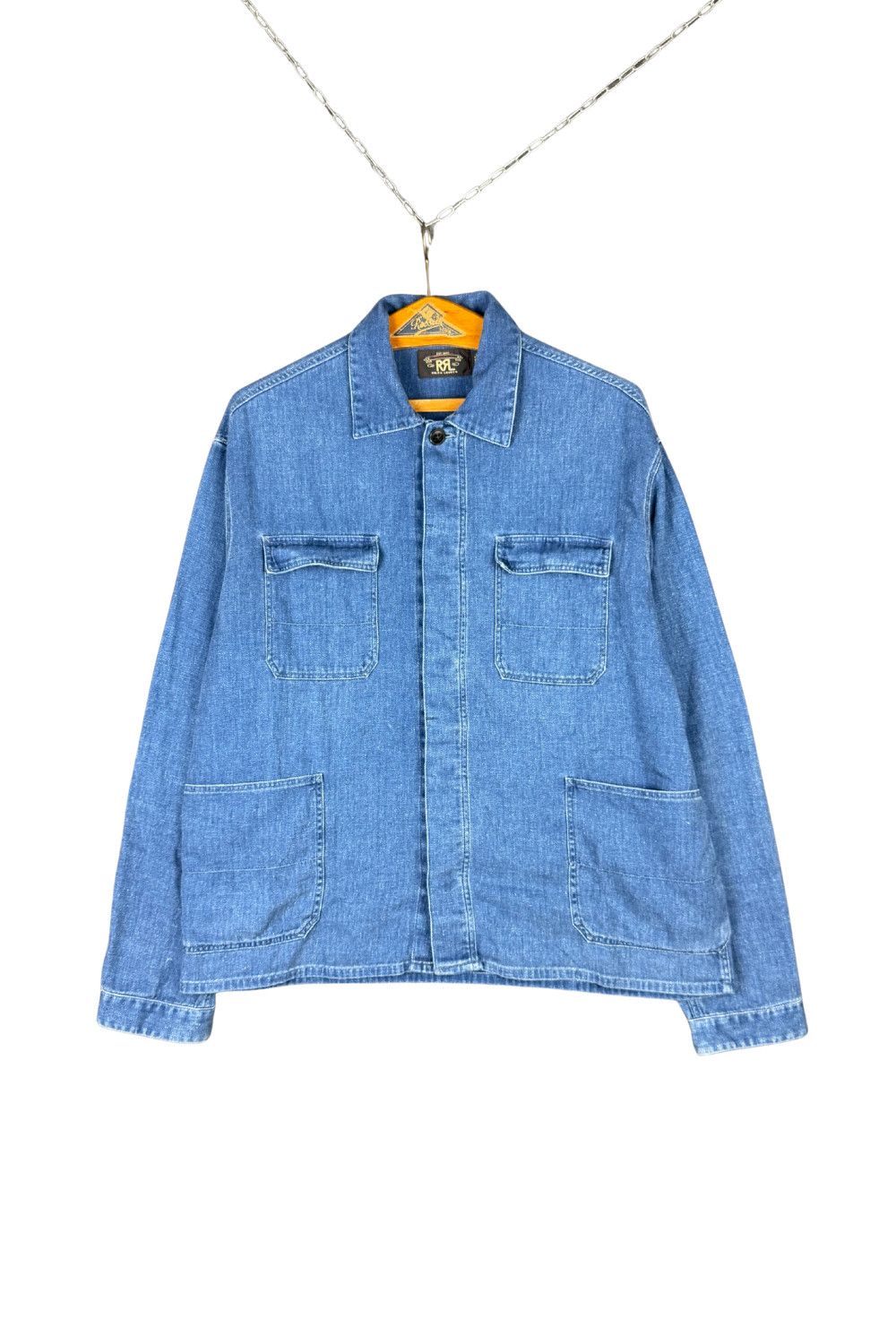 RRL Ralph Lauren RRL Cotton-Linen Herringbone Denim Work Jacket - ss15 est, Size US L / EU 52-54 / 3 - 1 Thumbnail