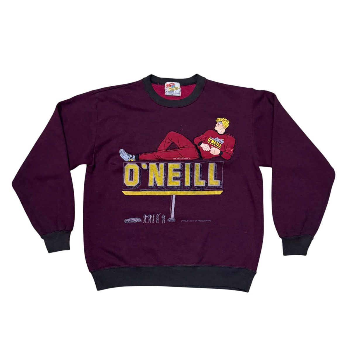 O'Neill Vintage Oneill Surfing Big Logo Sweatshirt Size US M / EU 48-50 / 2 - 1 Thumbnail