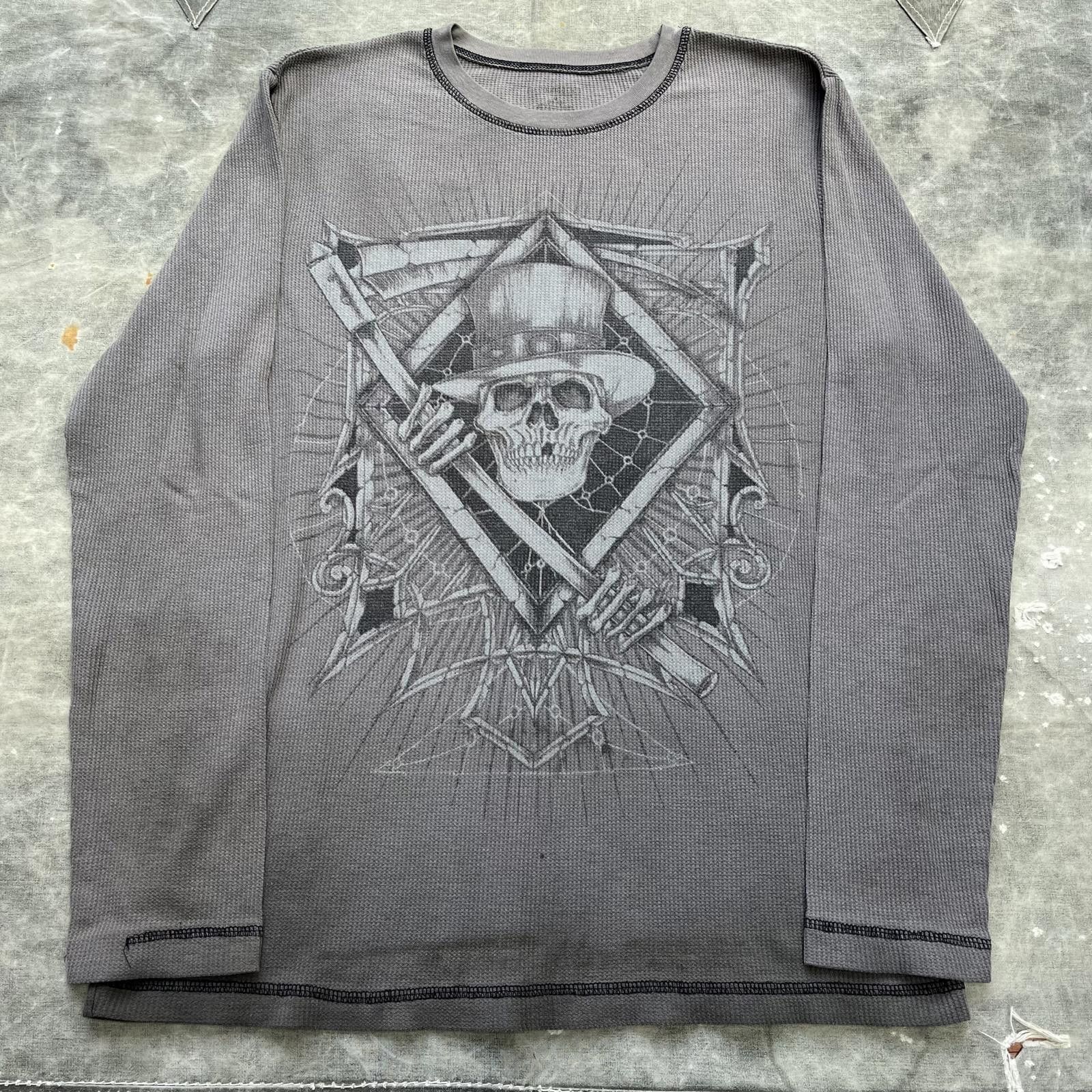 Streetwear × Vintage Vintage Y2K No Boundaries Skate Skull Scythe 