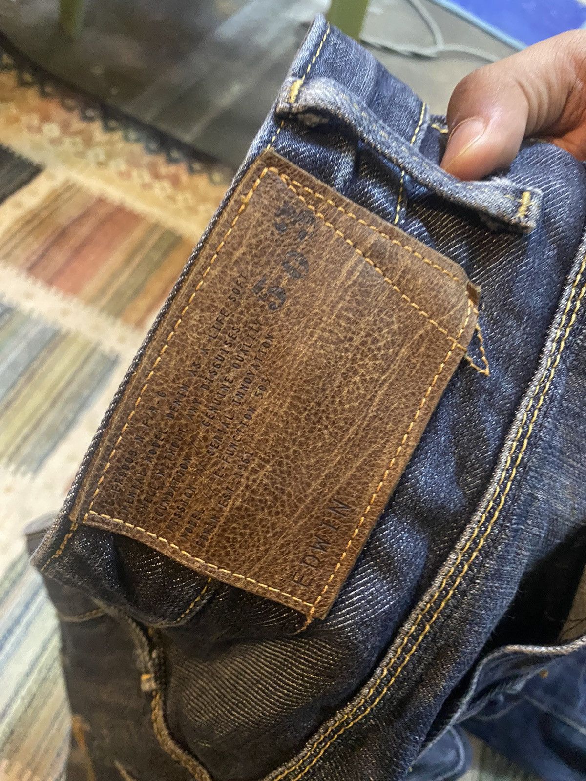 Edwin × Japanese Brand × Vintage 🇯🇵Vintage Distressed Edwin Pants Size US 38 / EU 54 - 12 Thumbnail