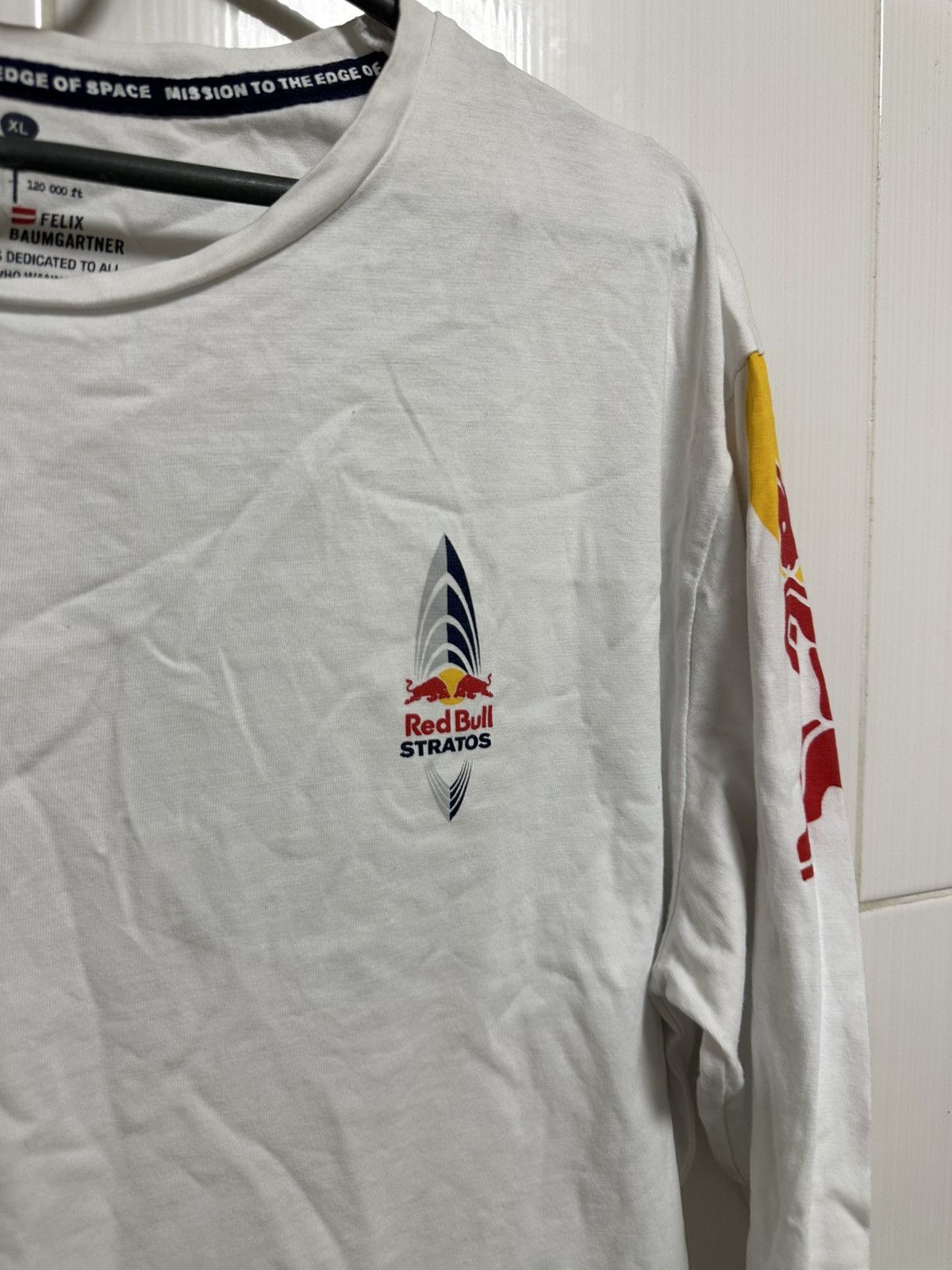 NASA × Red Bull × Vintage rare Red Bull Zenith Felix Baumgartner Stratos Jump Shirt Size US XL / EU 56 / 4 - 2 Thumbnail