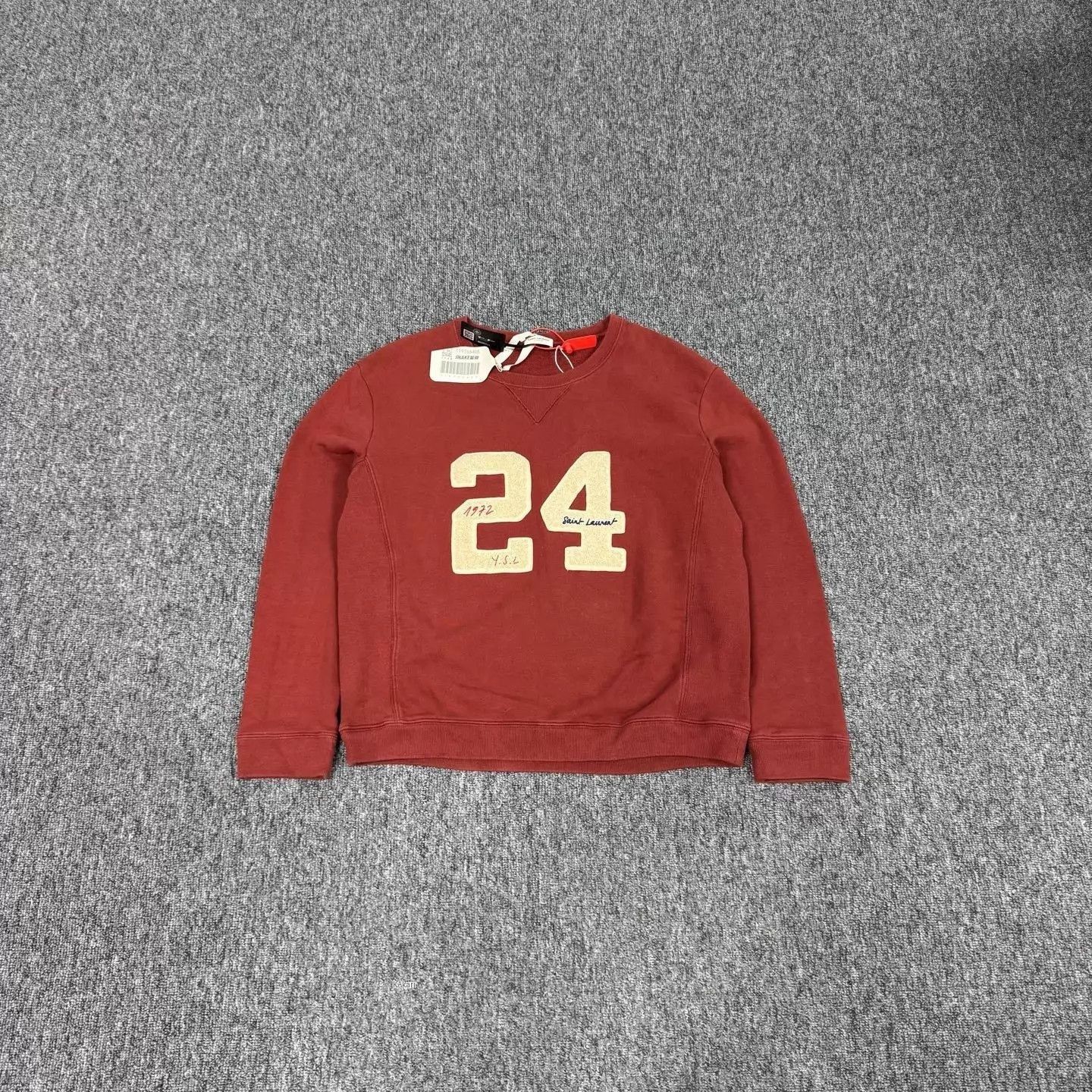 Saint Laurent Paris Orange Long Sleeve Number 24 Sweatshirt L Size US L / EU 52-54 / 3 - 1 Thumbnail