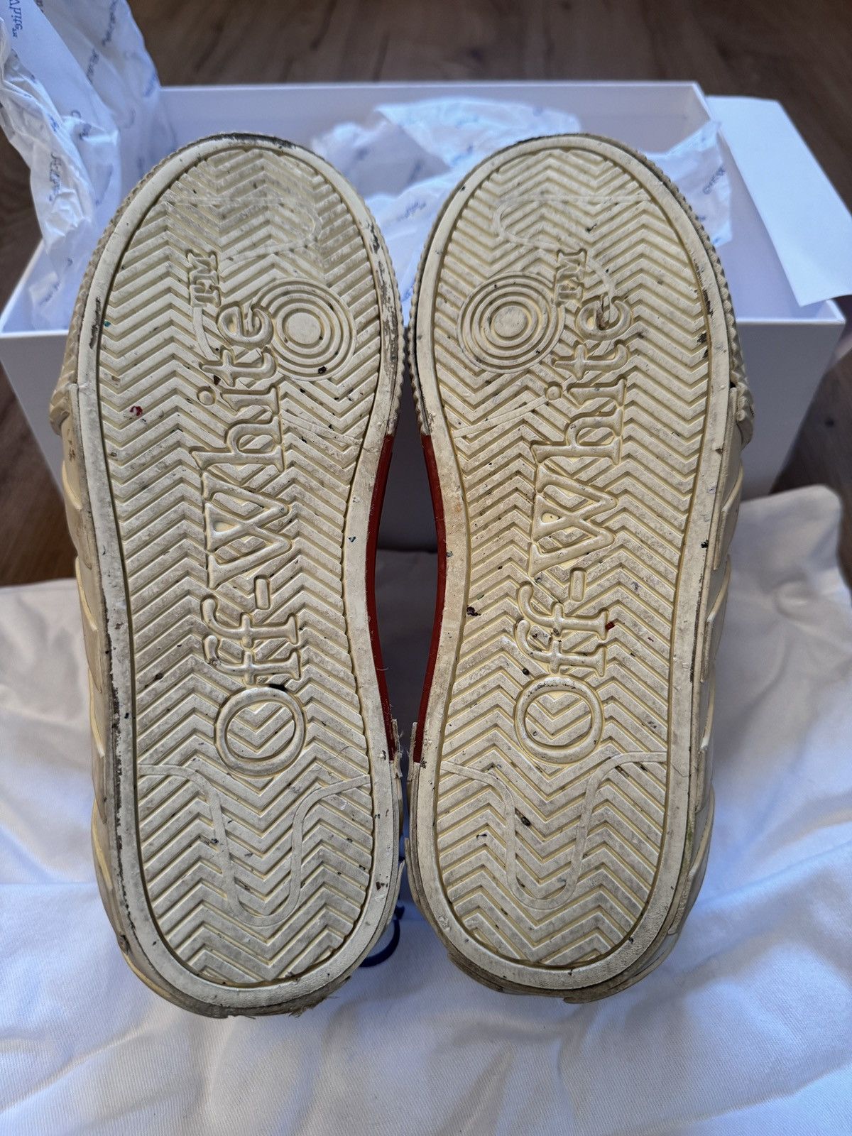Off-White Off-White Low Vulcanised Distressed Sneakers Size US 6 / IT 36 - 5 Thumbnail