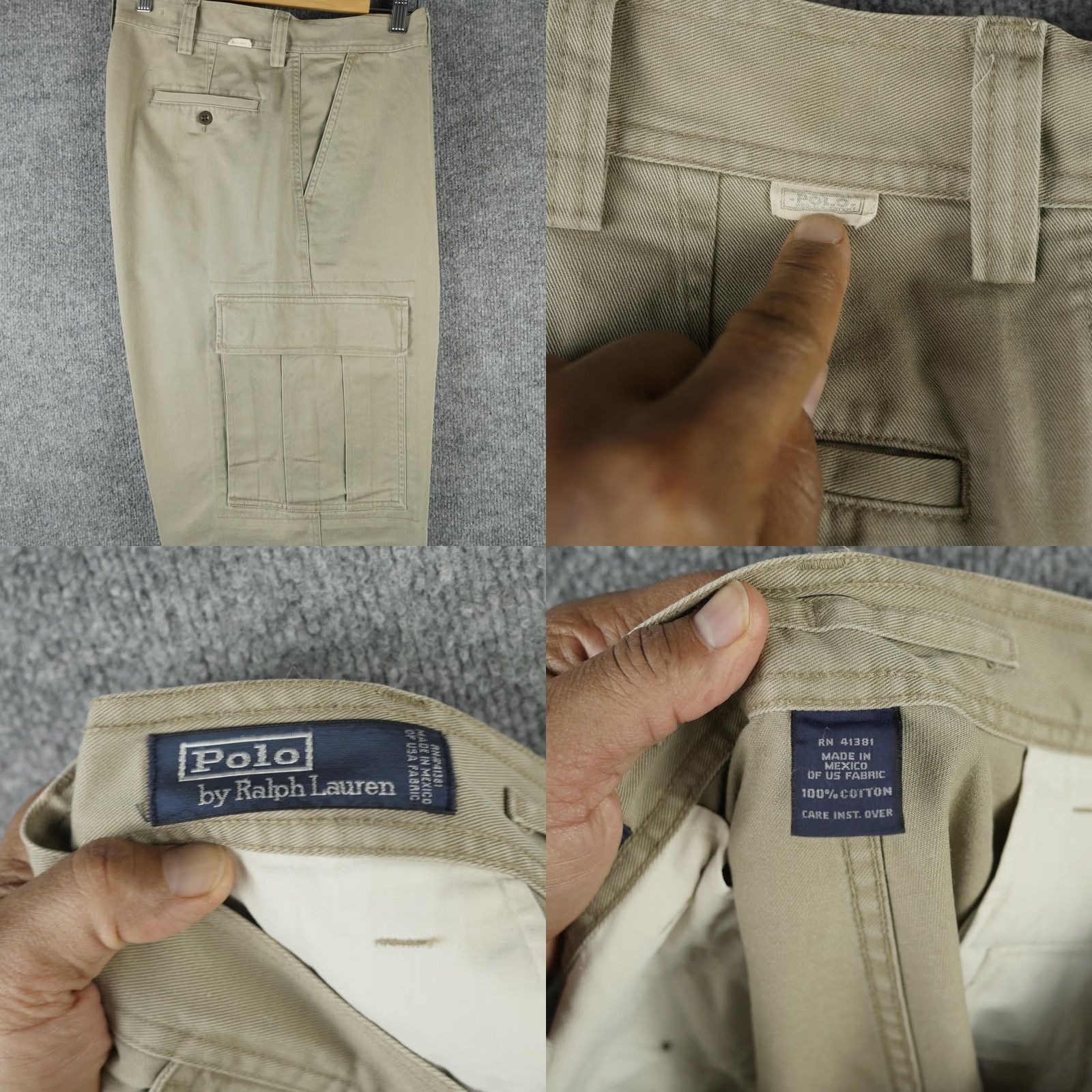 Polo Ralph Lauren Vintage Polo Ralph Lauren Pants Mens 34x30 Beige Cargo Relaxed Fit Workwear Beige USA Mens Pants Cargo Pocket Straight Leg Casual Workwear Size US 34 / EU 50 - 8 Thumbnail