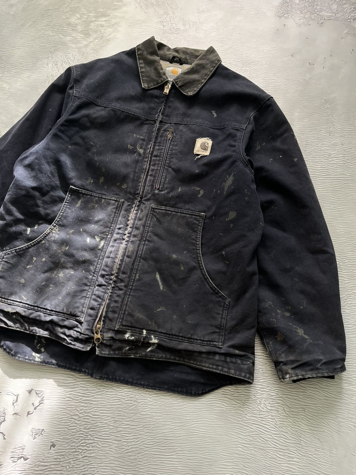 Carhartt 🇺🇸 90s Carhartt WIP Detroit Sherpa Jacket Vintage Streetwear Size US L / EU 52-54 / 3 - 3 Thumbnail