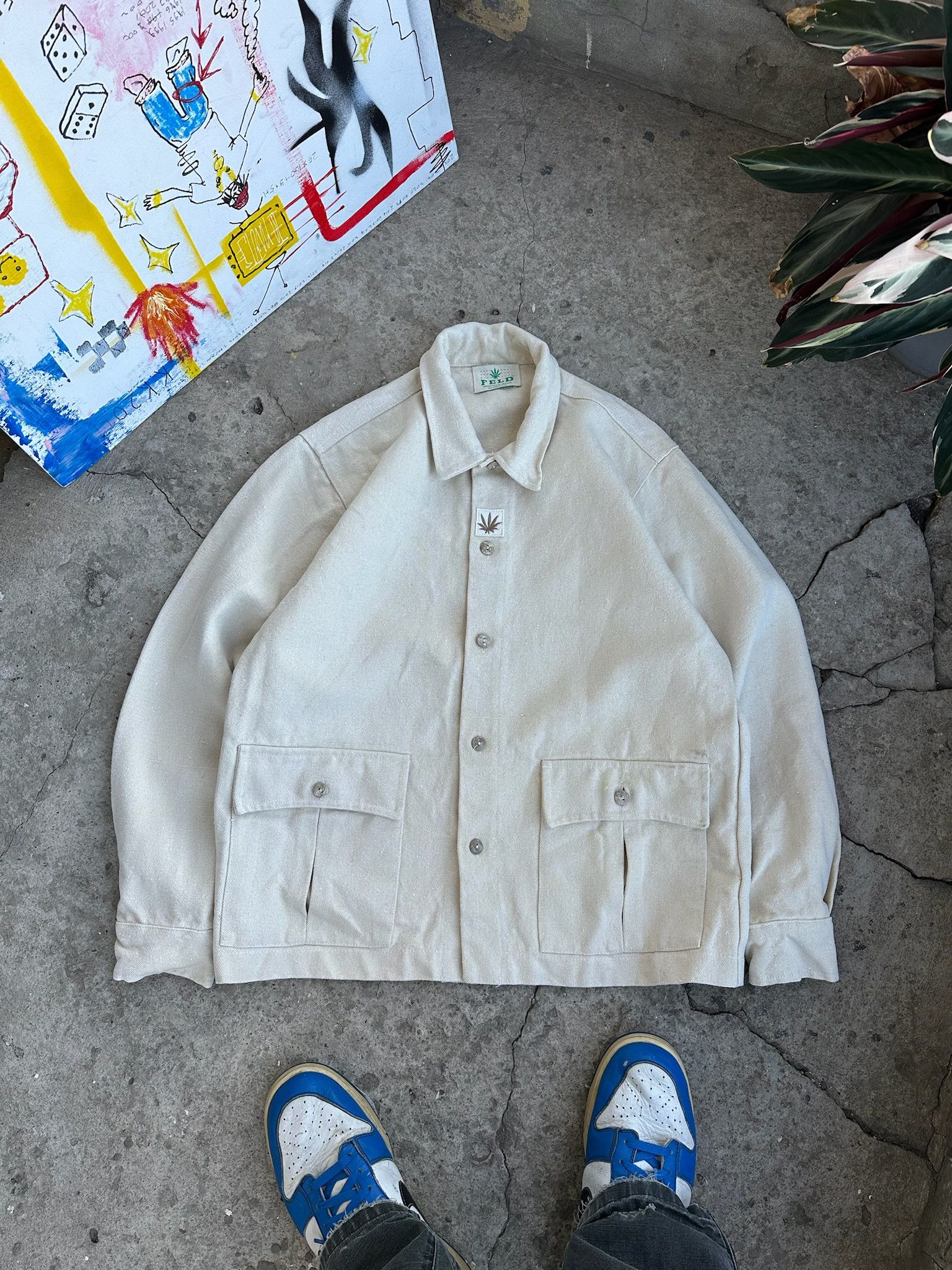 Vintage Vintage 90s Hemp Weed Logo work chore Jacket Size US M / EU 48-50 / 2 - 11 Thumbnail