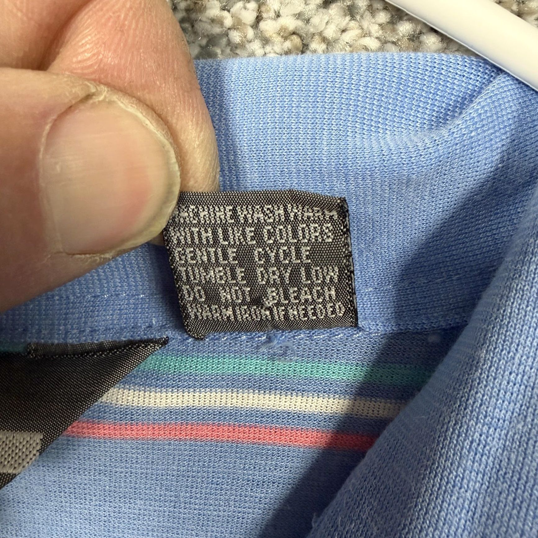 Vintage VINTAGE Crescent Bay Polo Shirt XL Striped Blue Men Short Sleeve Cotton Polyester Classic Collared Pocket 2-Button Preppy Streetwear Size US XL / EU 56 / 4 - 6 Thumbnail