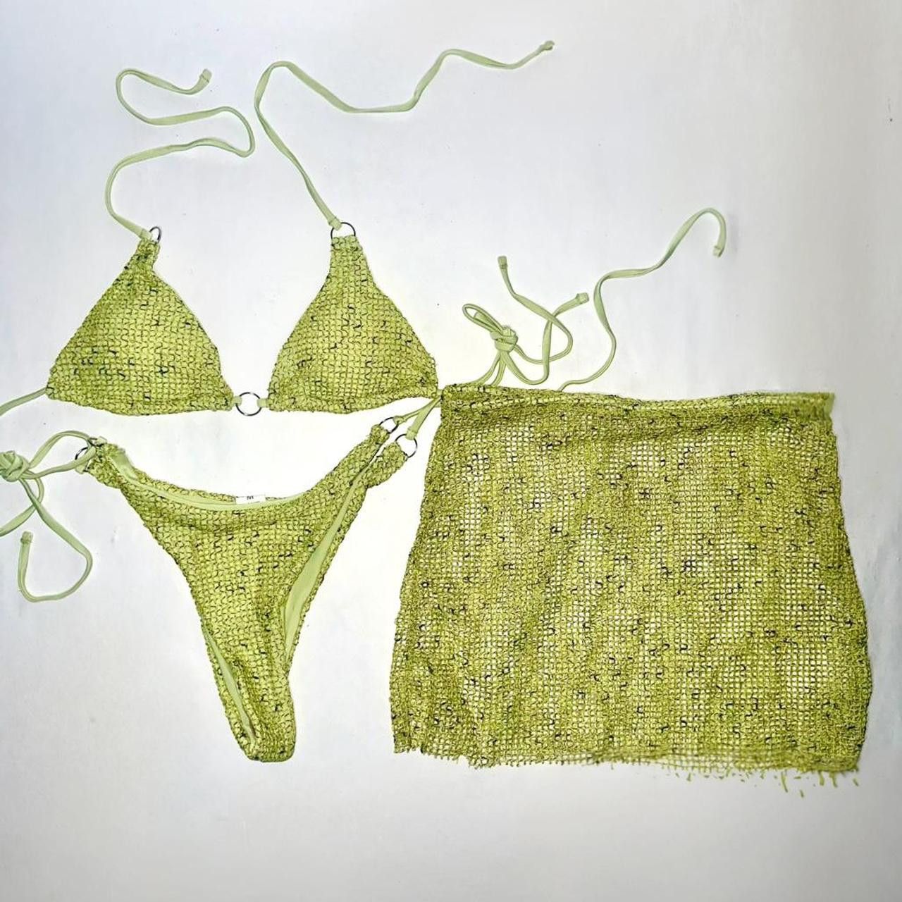 SKIMS Women's Green and Khaki Bikinis-and-tankini-sets Size S / US 4 / IT 40 - 4 Thumbnail
