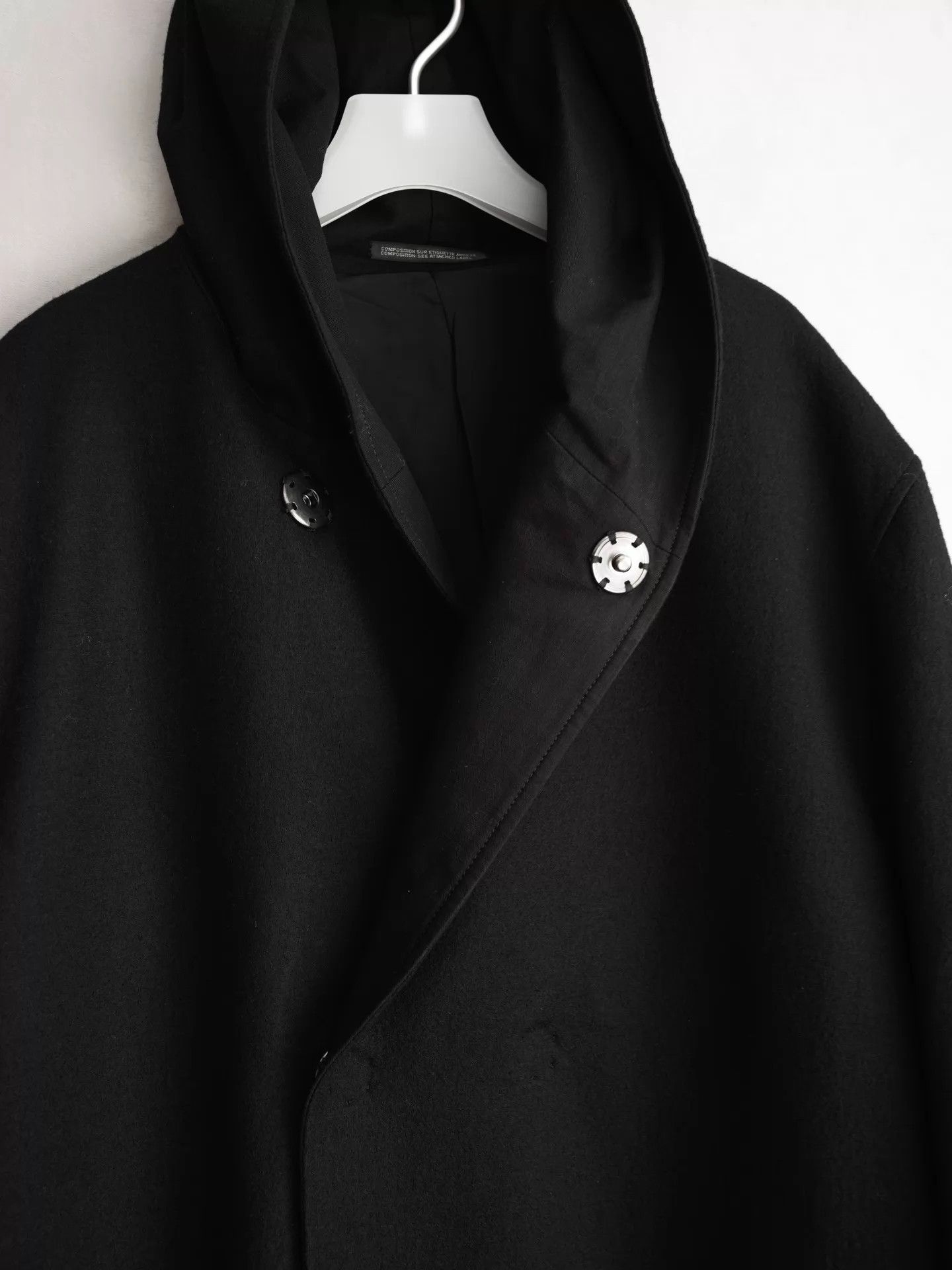 Yohji Yamamoto Yohji Yamamoto 15AW Hooded Button-Front Coat Size 3 Size US L / EU 52-54 / 3 - 3 Thumbnail