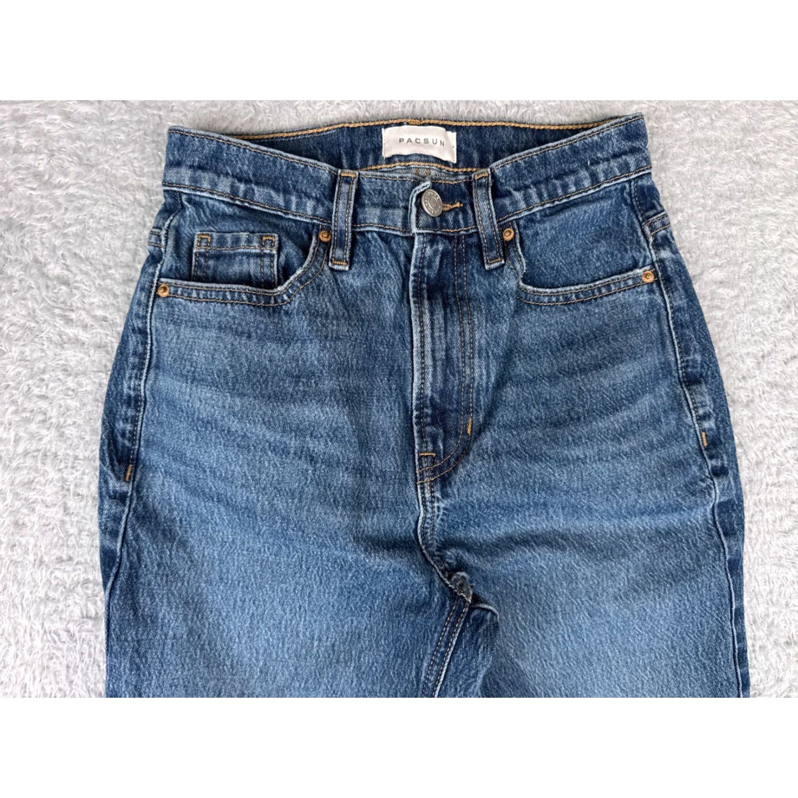 Pacsun Pacsun Womens Jeans 24 Blue Denim High Rise Bootcut Stretch Cotton Blend 30in Inseam Regular Fit Size 42" / US 20 - 4 Thumbnail