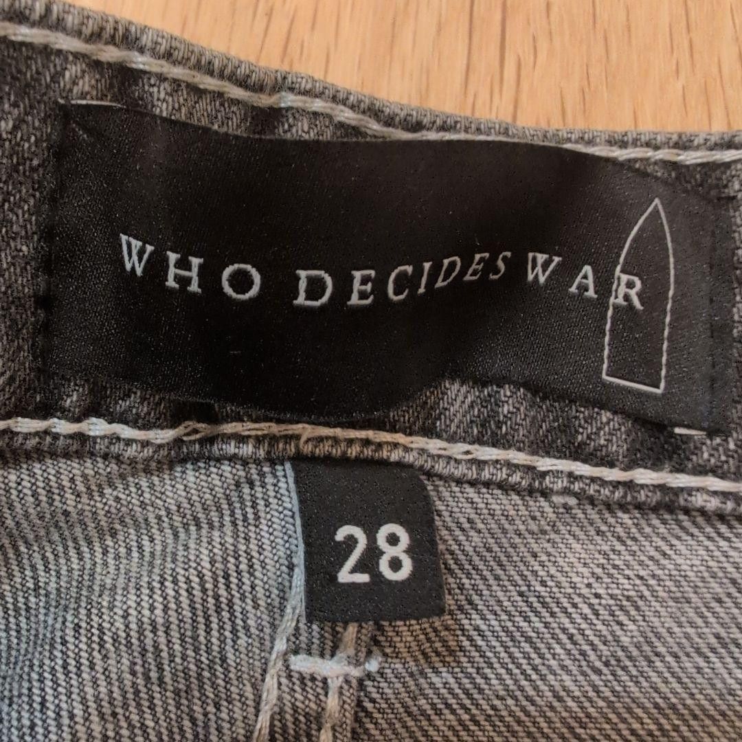 Who Decides War Who Decides War Motif Patched Denim Vintage Grey 28 New Size US 28 / EU 44 - 3 Thumbnail