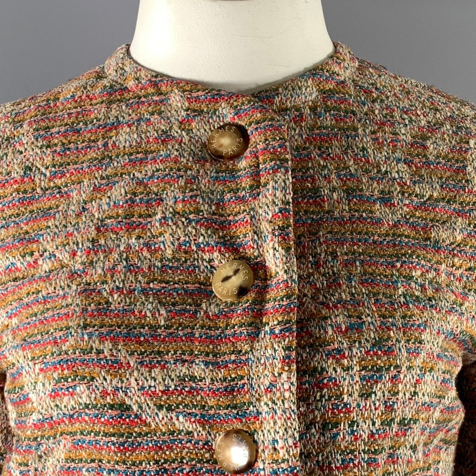 Hermes HERMES Size 8 Multi-Color Silk Wool Jacket Size M / US 6-8 / IT 42-44 - 2 Thumbnail