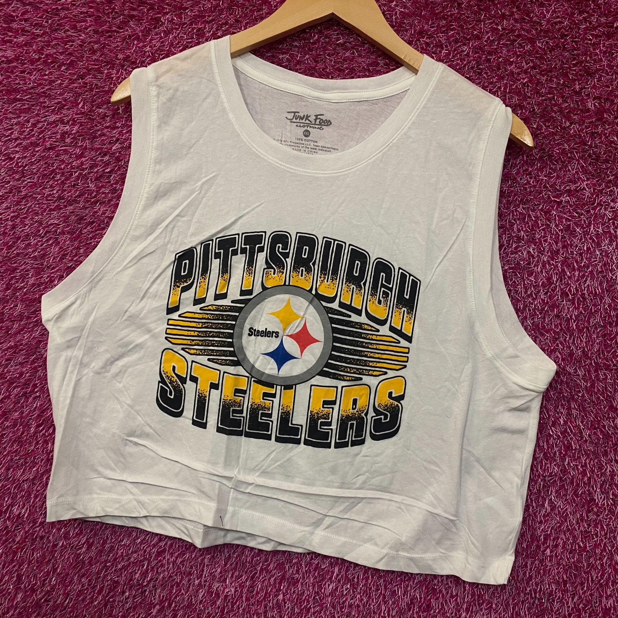 Junk Food Junk Food Pittsburgh Steelers Football Cropped Sleeveless T- Size XXL / US 16-18 / IT 52-54 - 3 Thumbnail